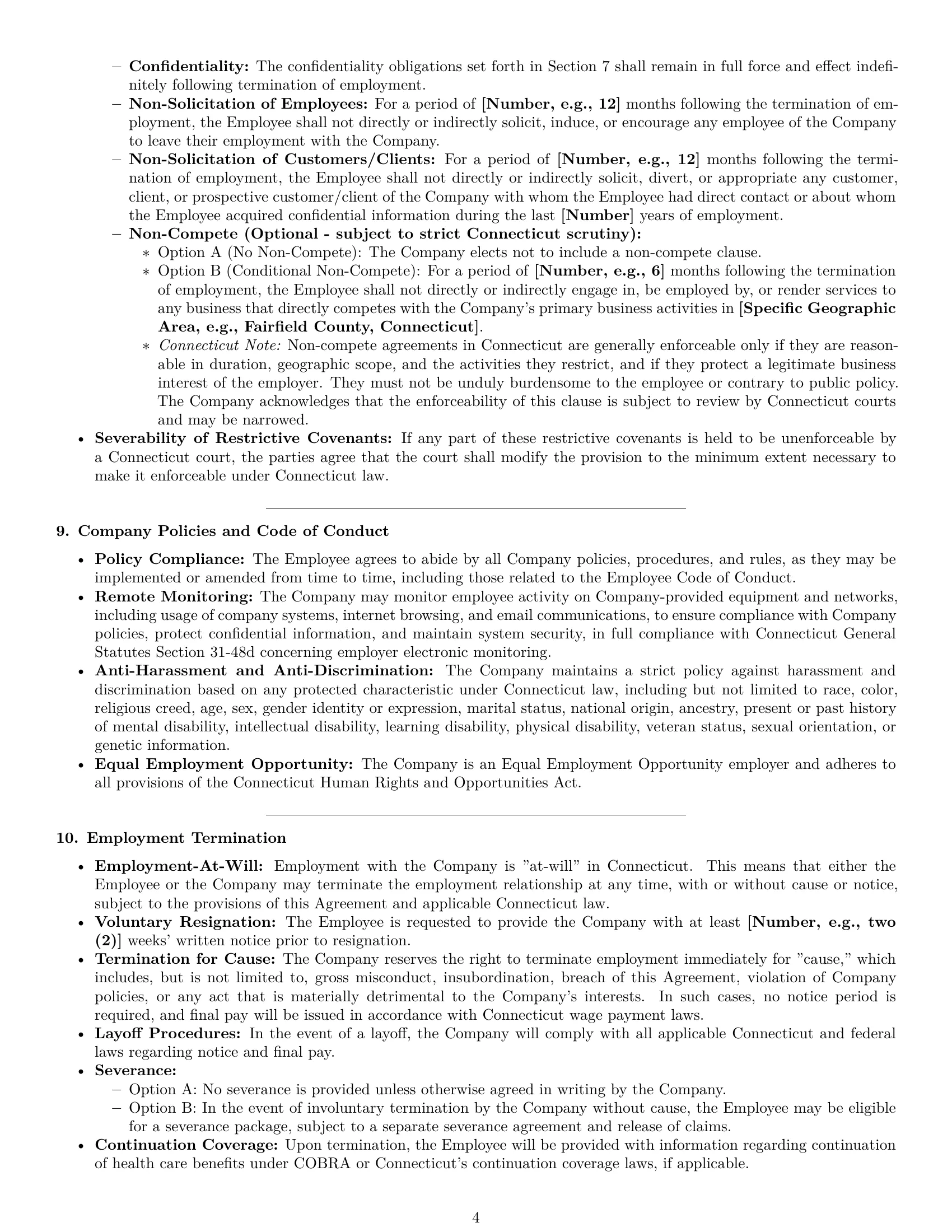 Preview page 4 of Pro Connecticut software developer employment contract template