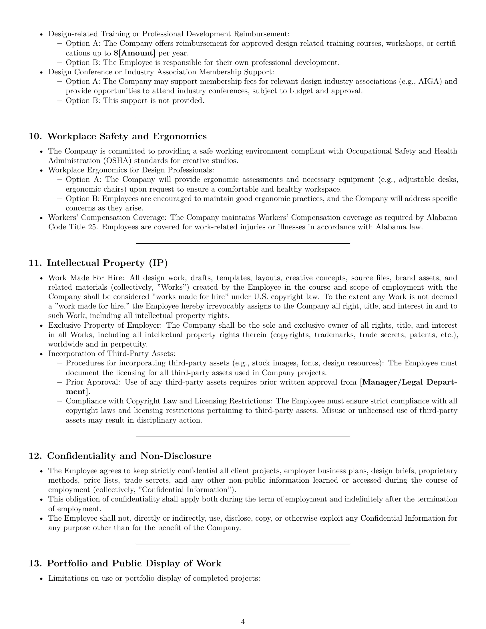 Preview page 4 of Pro Alabama graphic designer employment contract template
