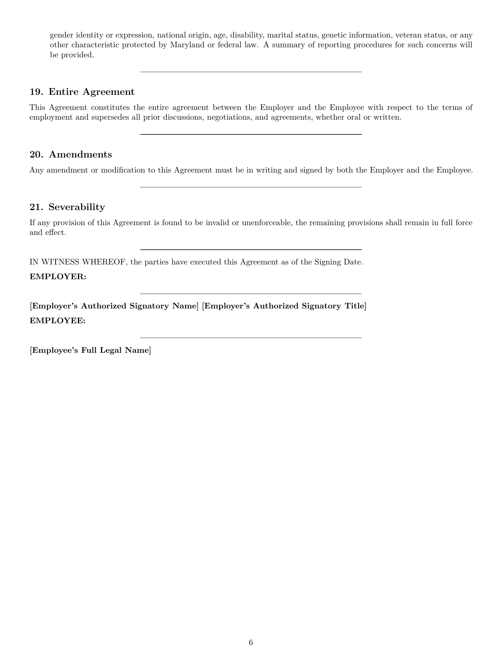 Preview page 6 of Pro Maryland graphic designer employment contract template
