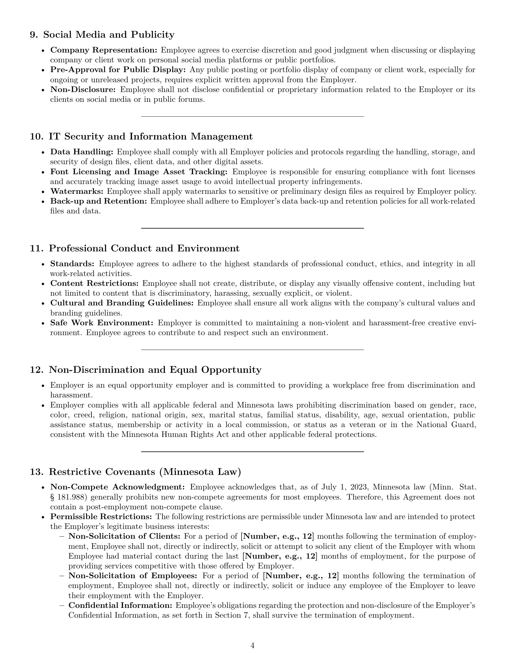 Preview page 4 of Pro Minnesota graphic designer employment contract template