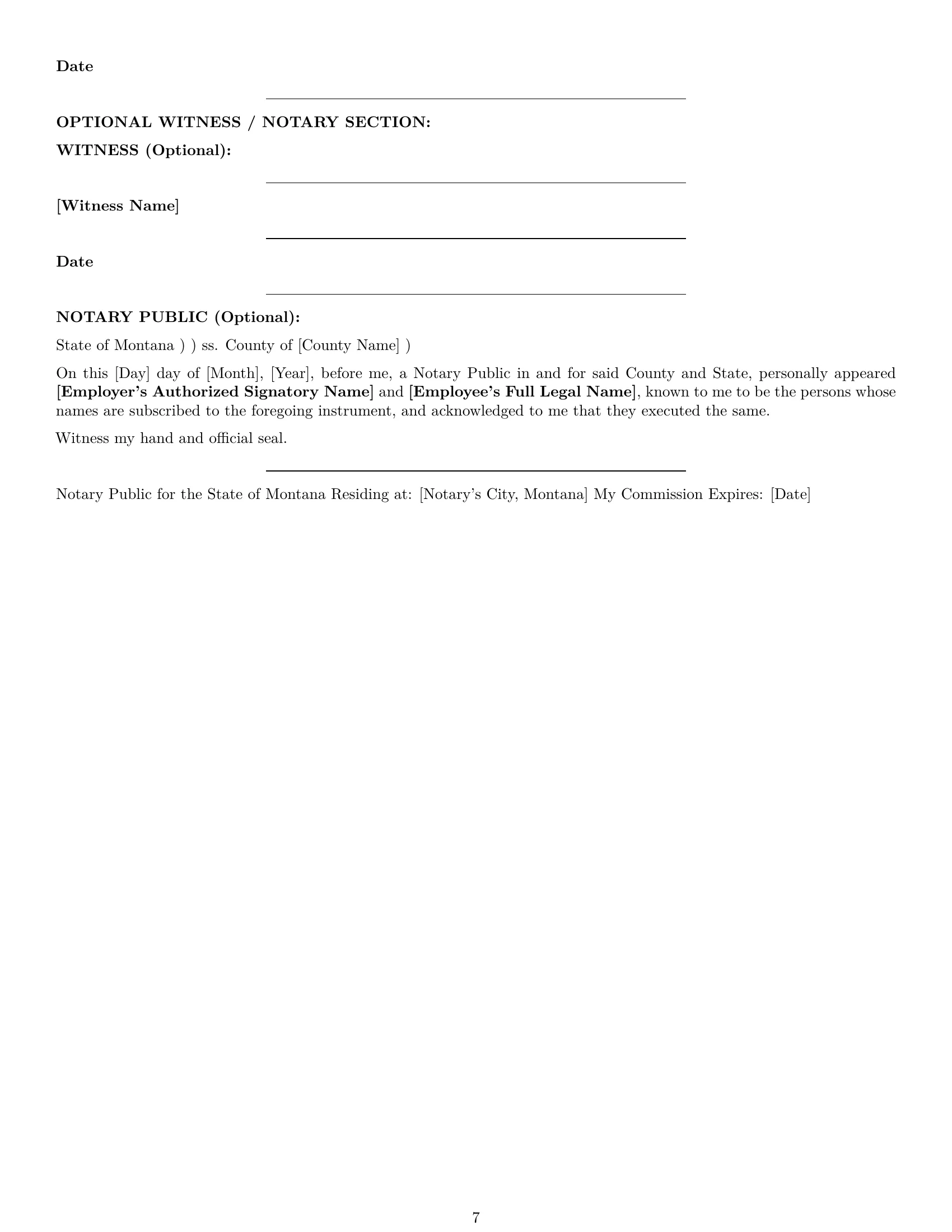 Preview page 7 of Pro Montana graphic designer employment contract template