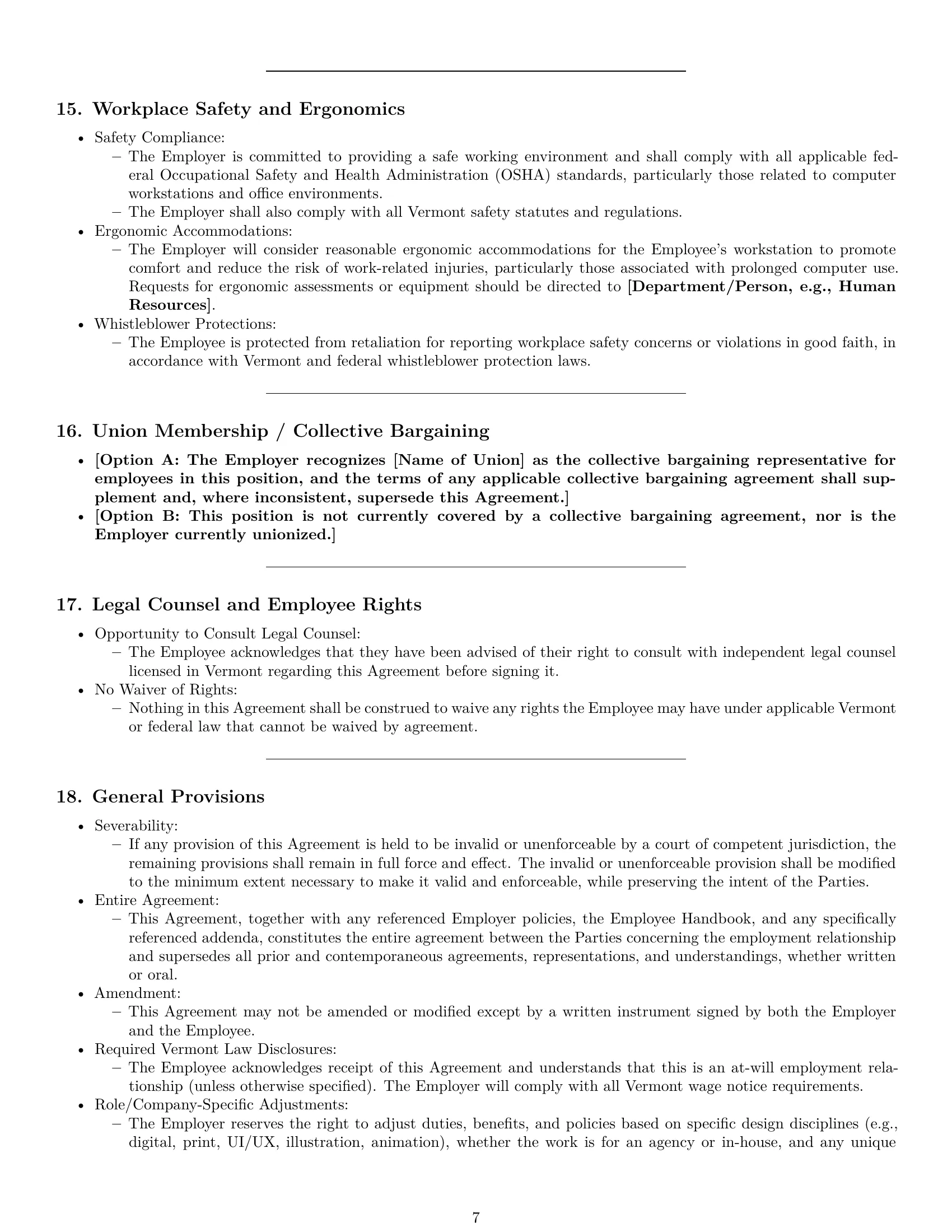 Preview page 7 of Pro Vermont graphic designer employment contract template
