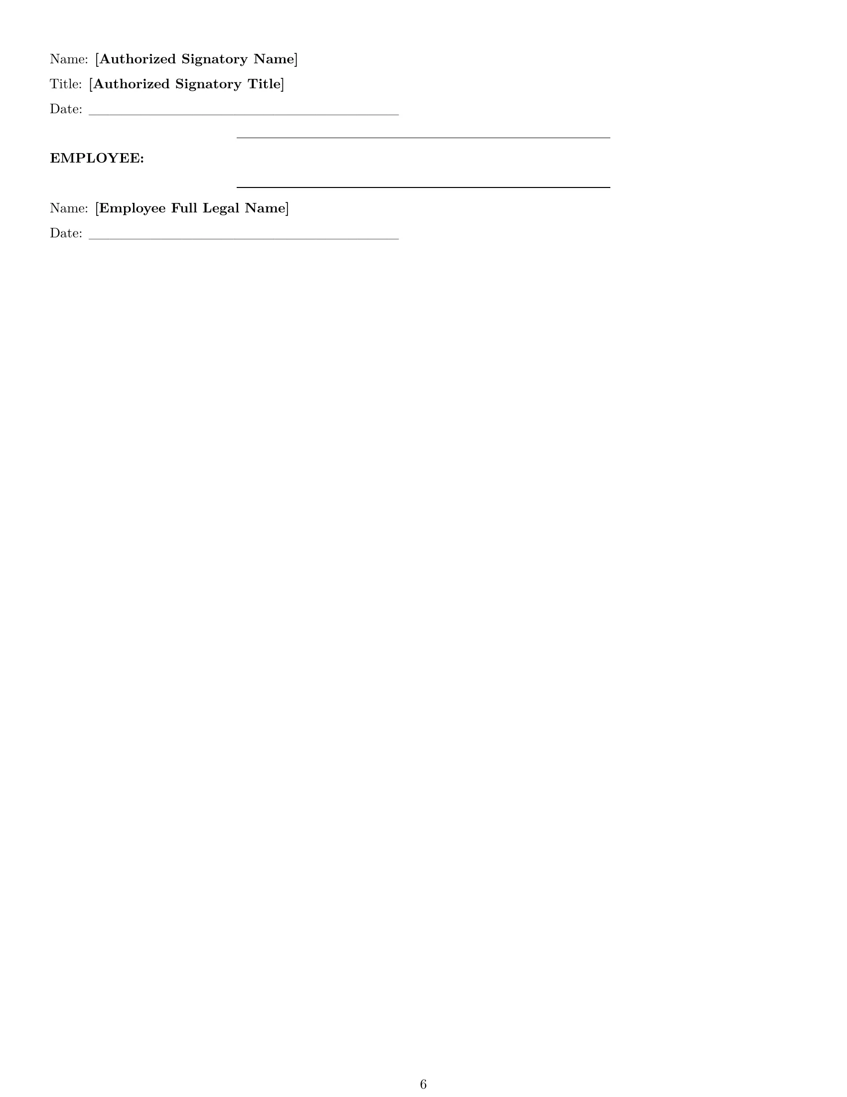 Preview page 6 of Pro Idaho HR assistant employment contract template