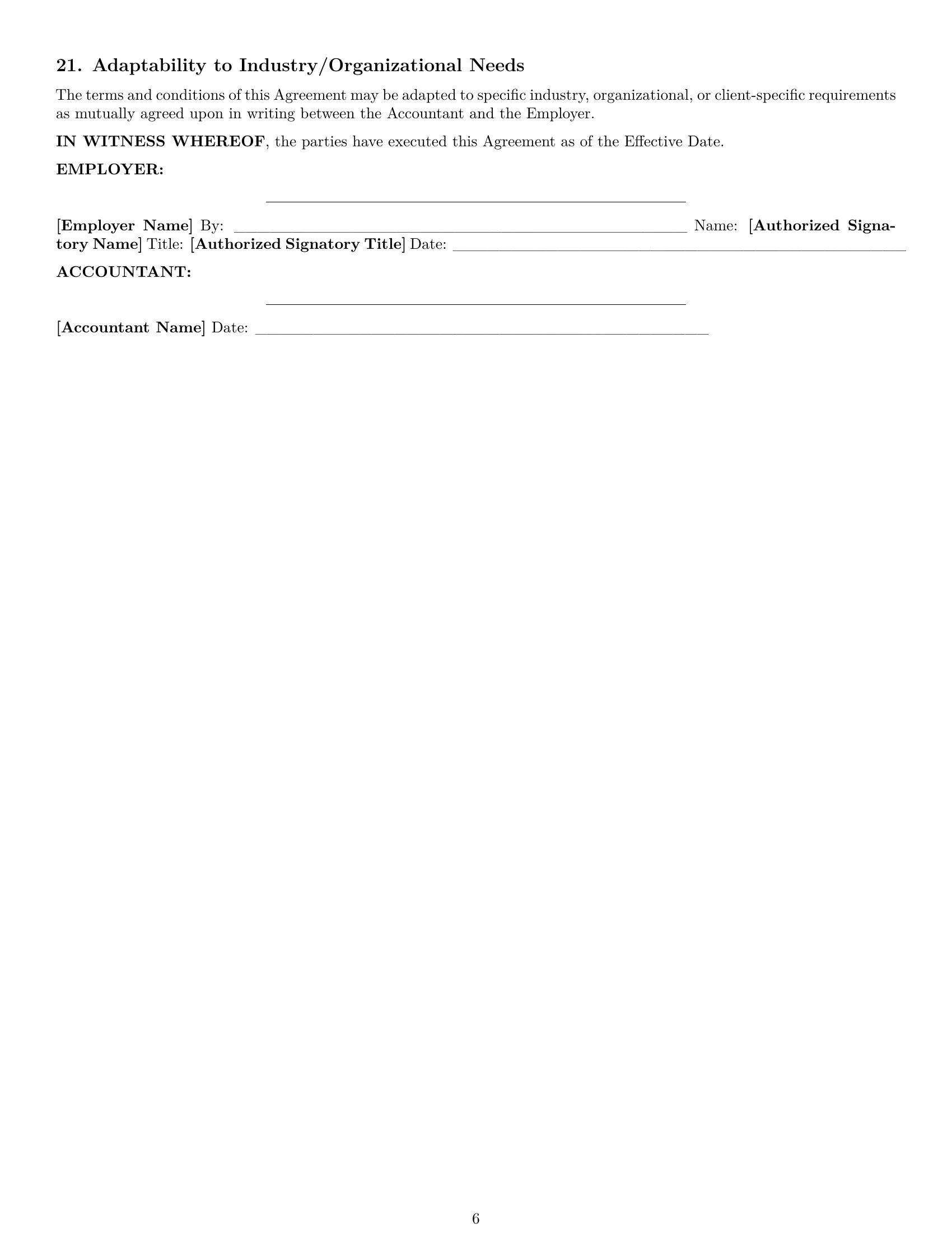 Preview page 6 of Pro Iowa accountant employment contract template