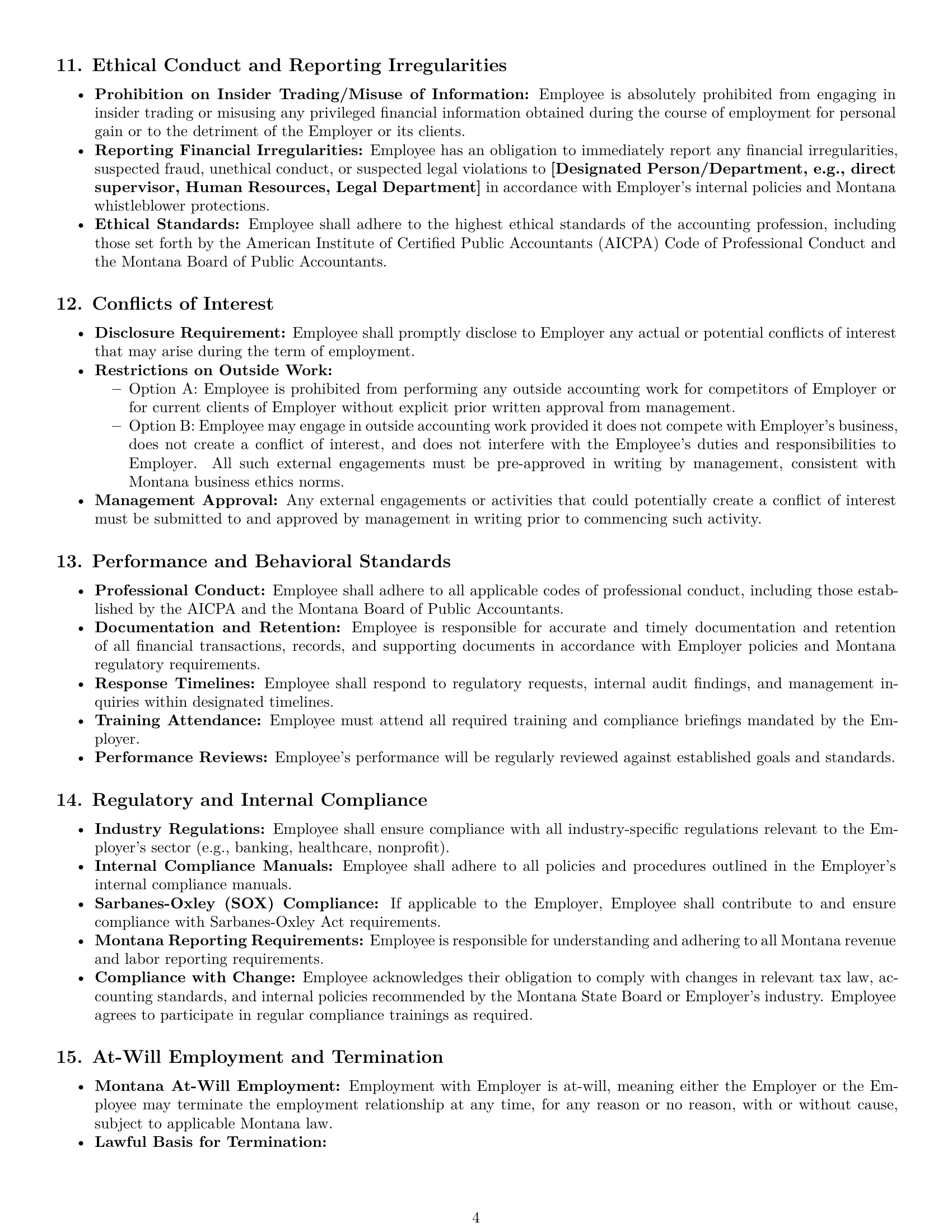 Preview page 4 of Pro Montana accountant employment contract template