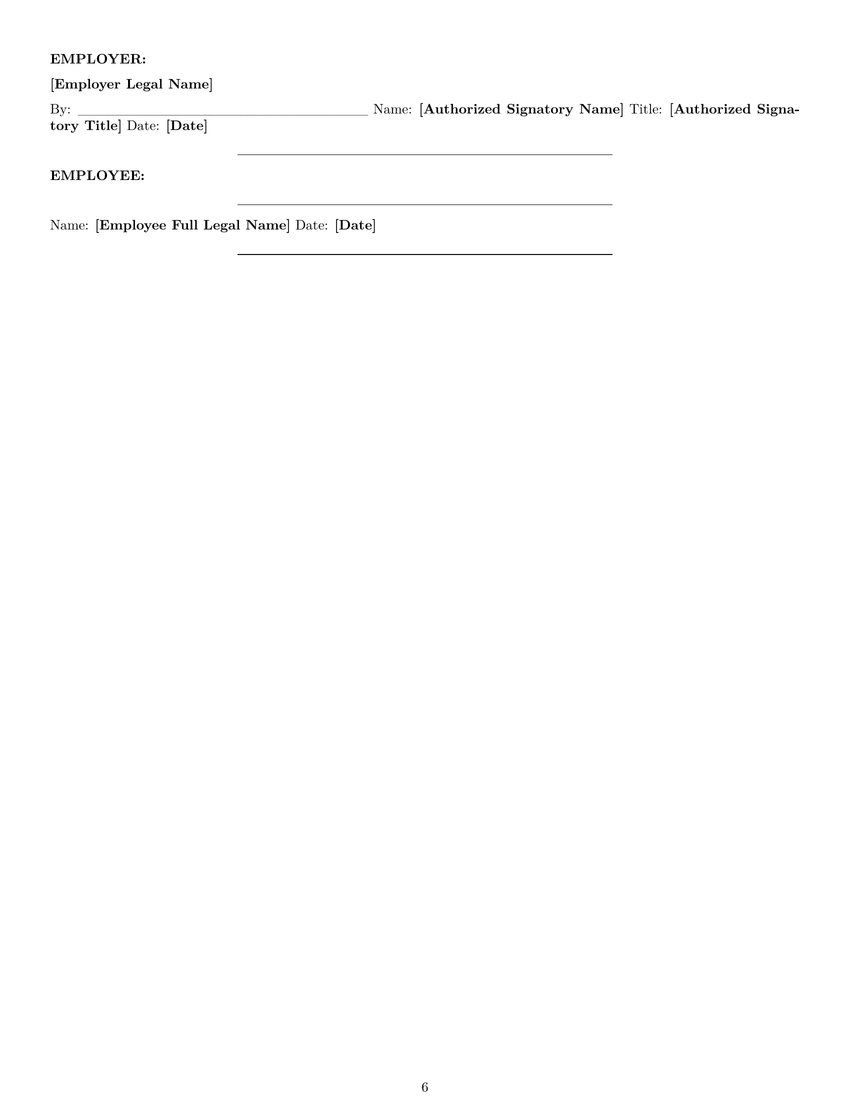 Preview page 6 of Pro Delaware accountant employment contract template