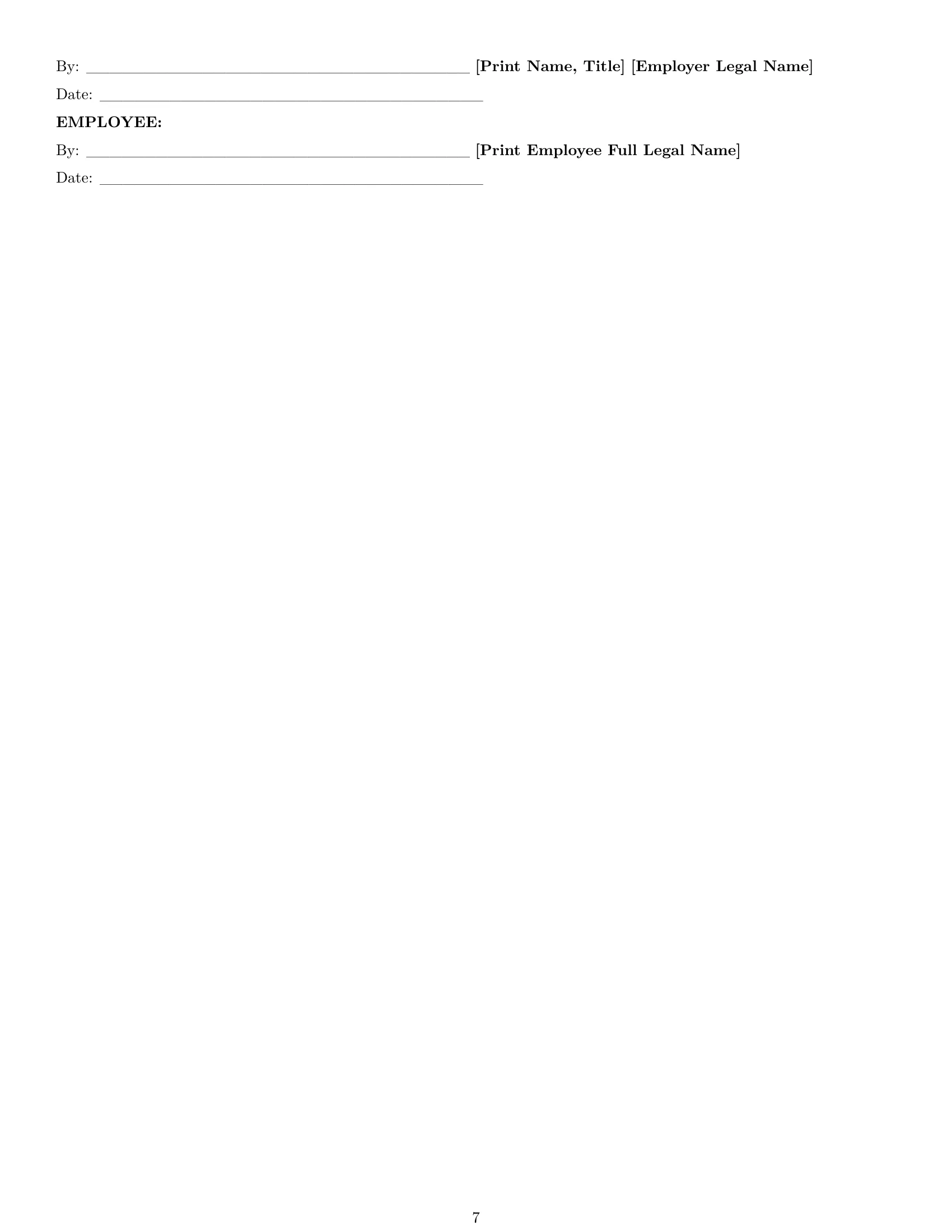 Preview page 7 of Pro Florida accountant employment contract template