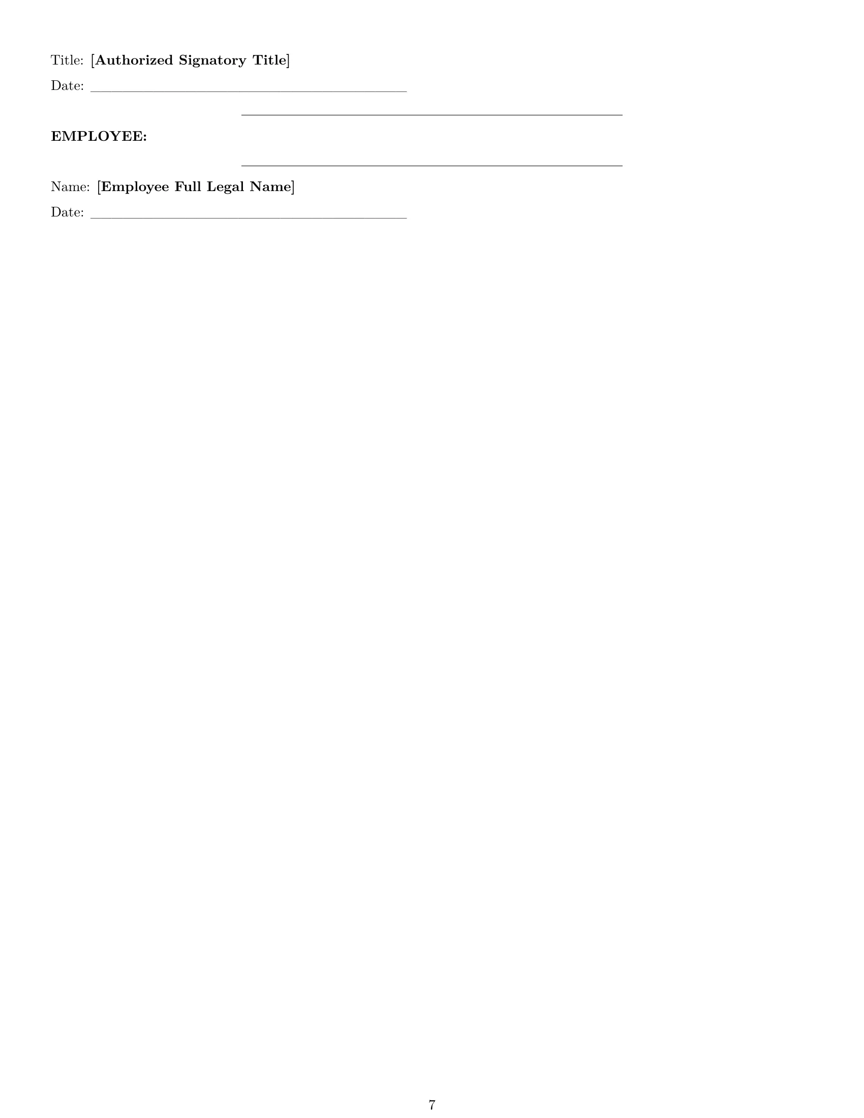 Preview page 7 of Pro Washington HR generalist employment contract template