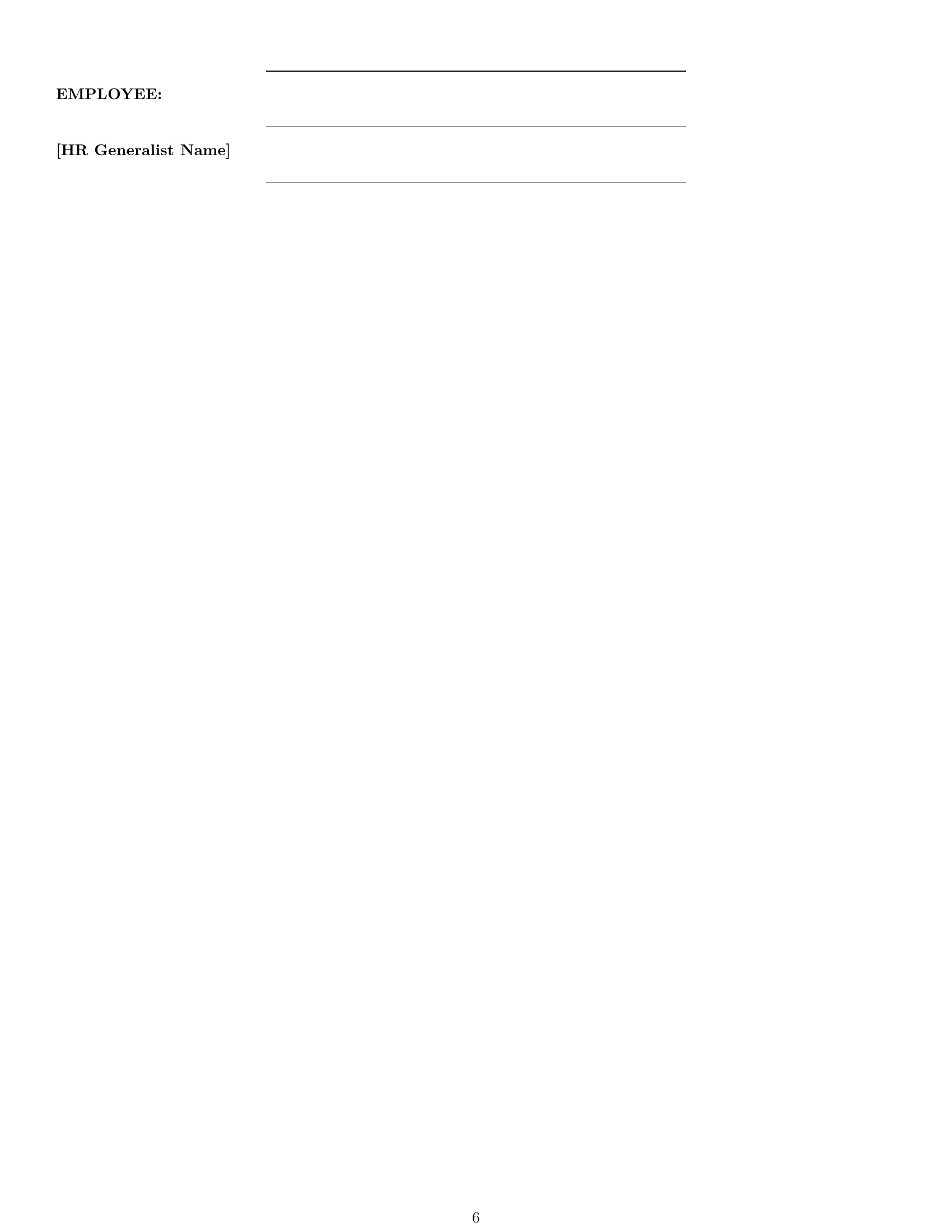 Preview page 6 of Pro West Virginia HR generalist employment contract template