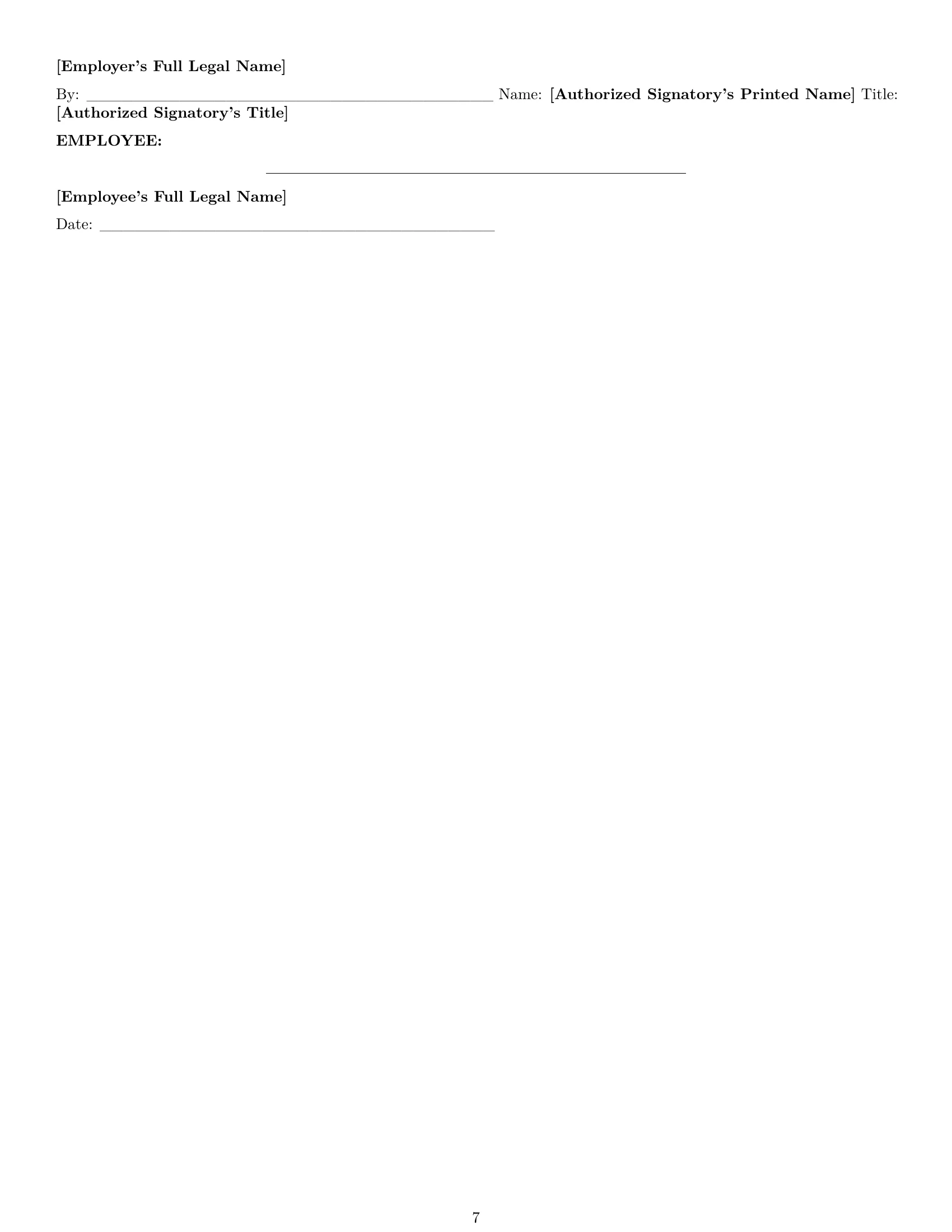 Preview page 7 of Pro Texas bookkeeper employment contract template