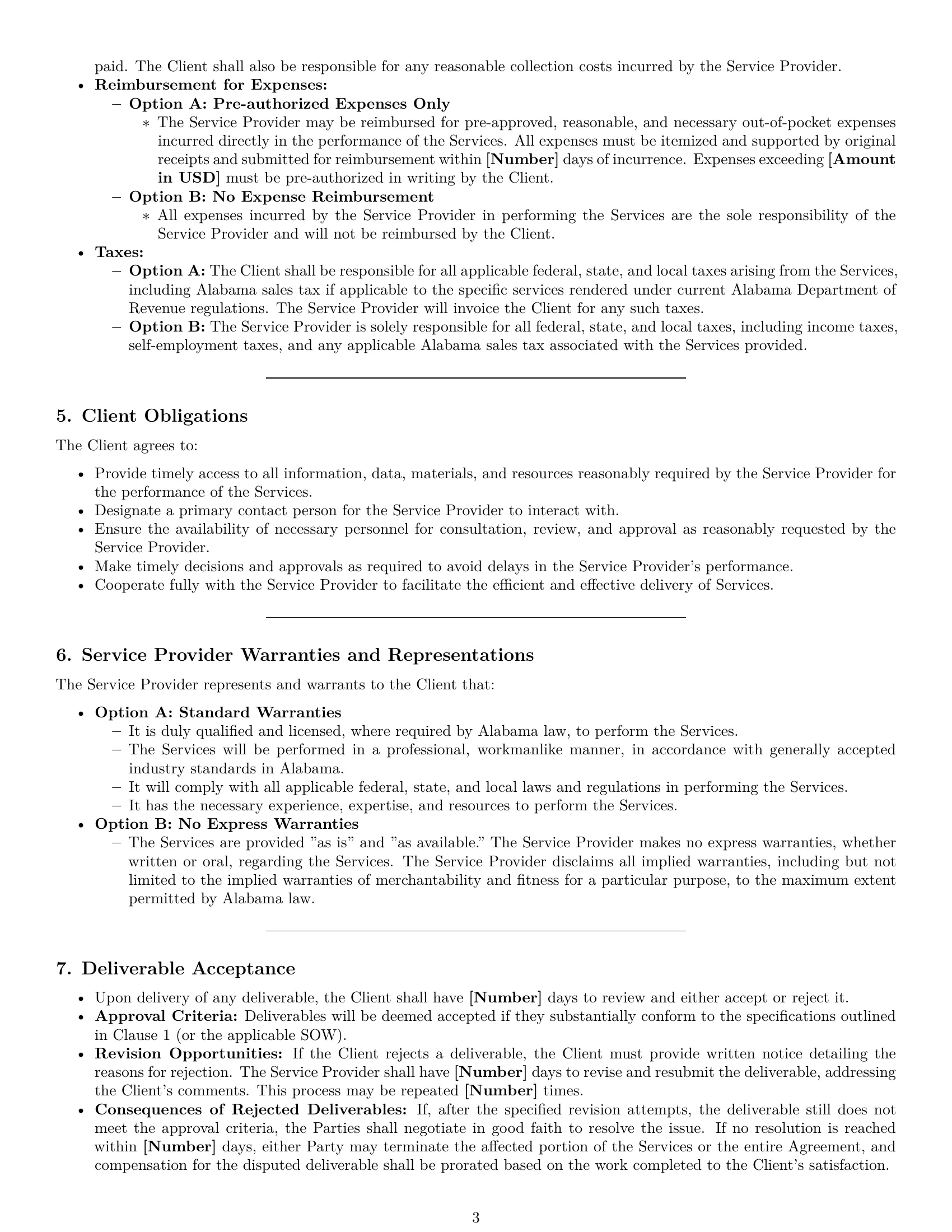 Preview page 3 of Pro Alabama service contract template