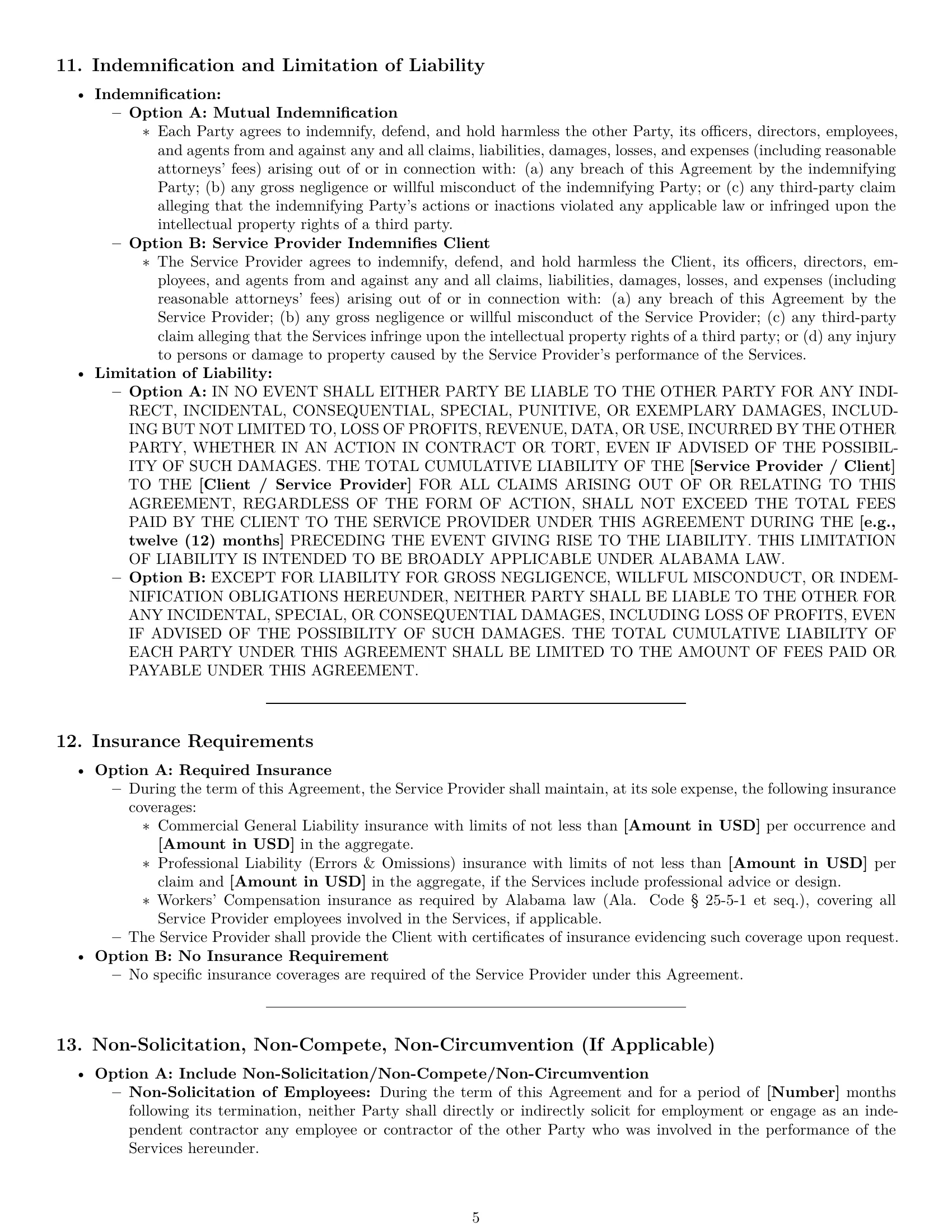 Preview page 5 of Pro Alabama service contract template