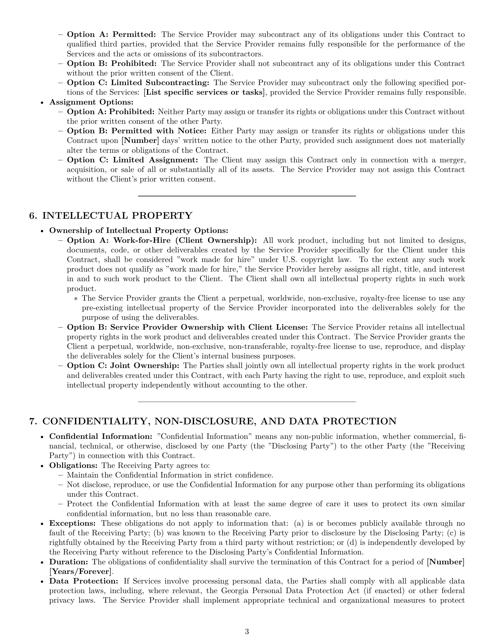 Preview page 3 of Pro Georgia service contract template