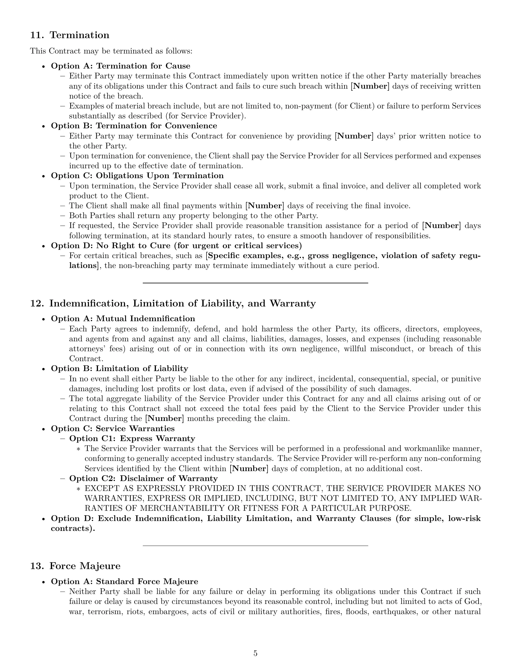 Preview page 5 of Pro Alaska service contract template