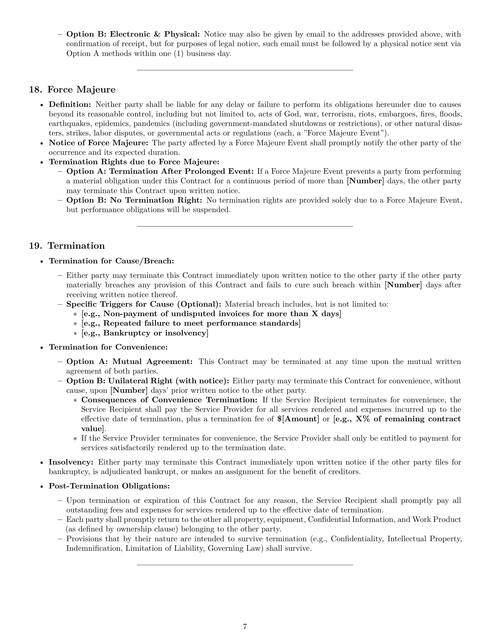 Preview page 7 of Pro Michigan service contract template