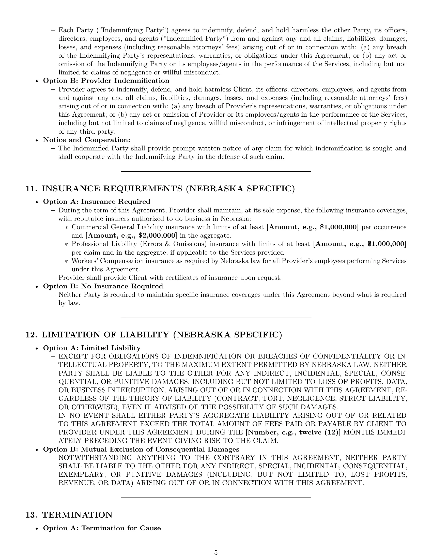 Preview page 5 of Pro Nebraska service contract template