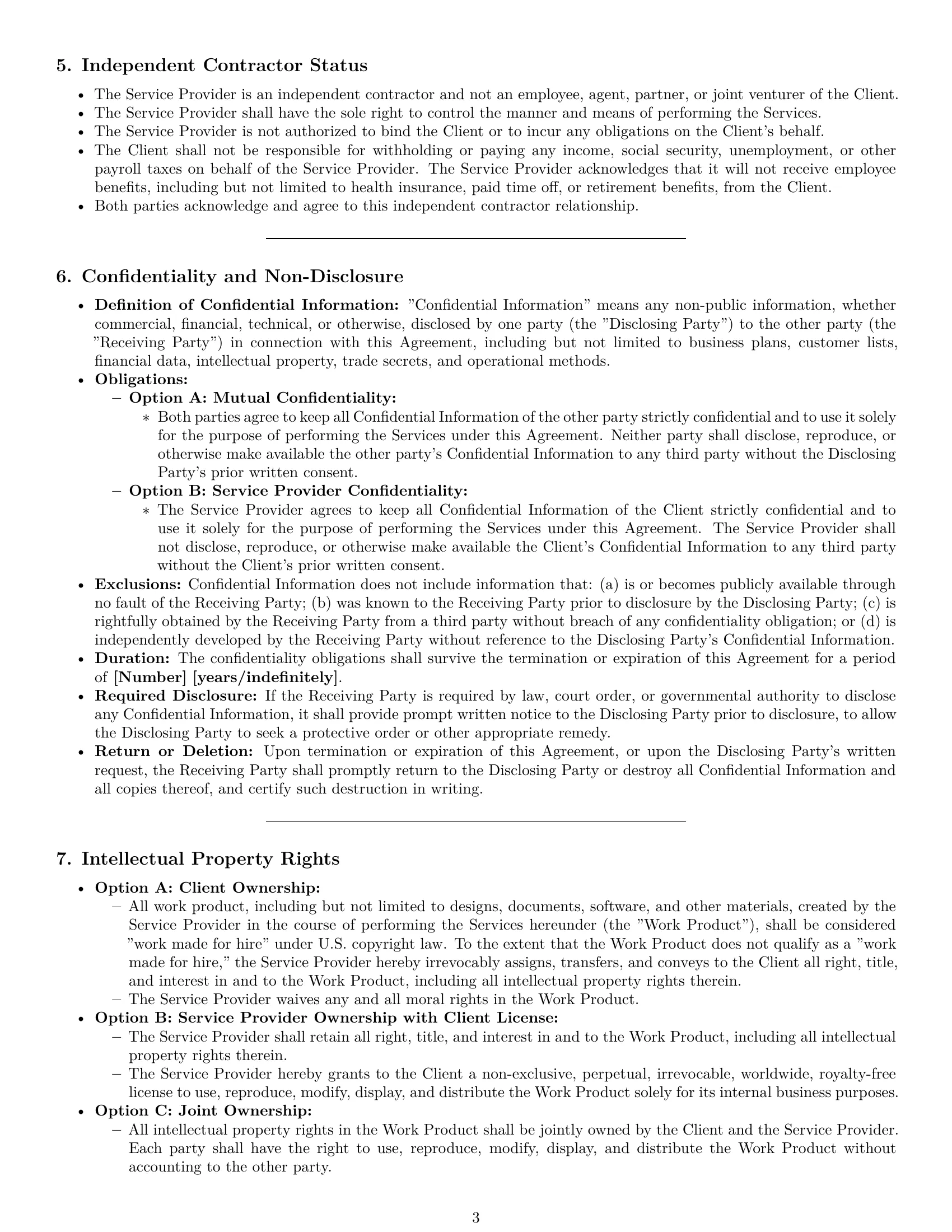 Preview page 3 of Pro Nevada service contract template
