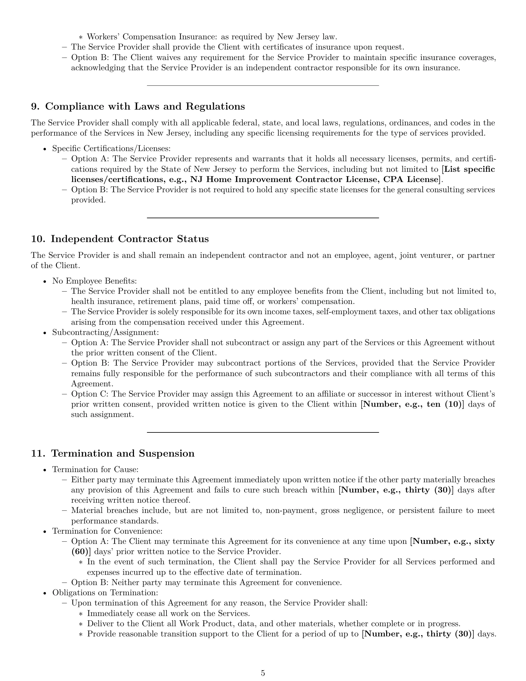 Preview page 5 of Pro New Jersey service contract template