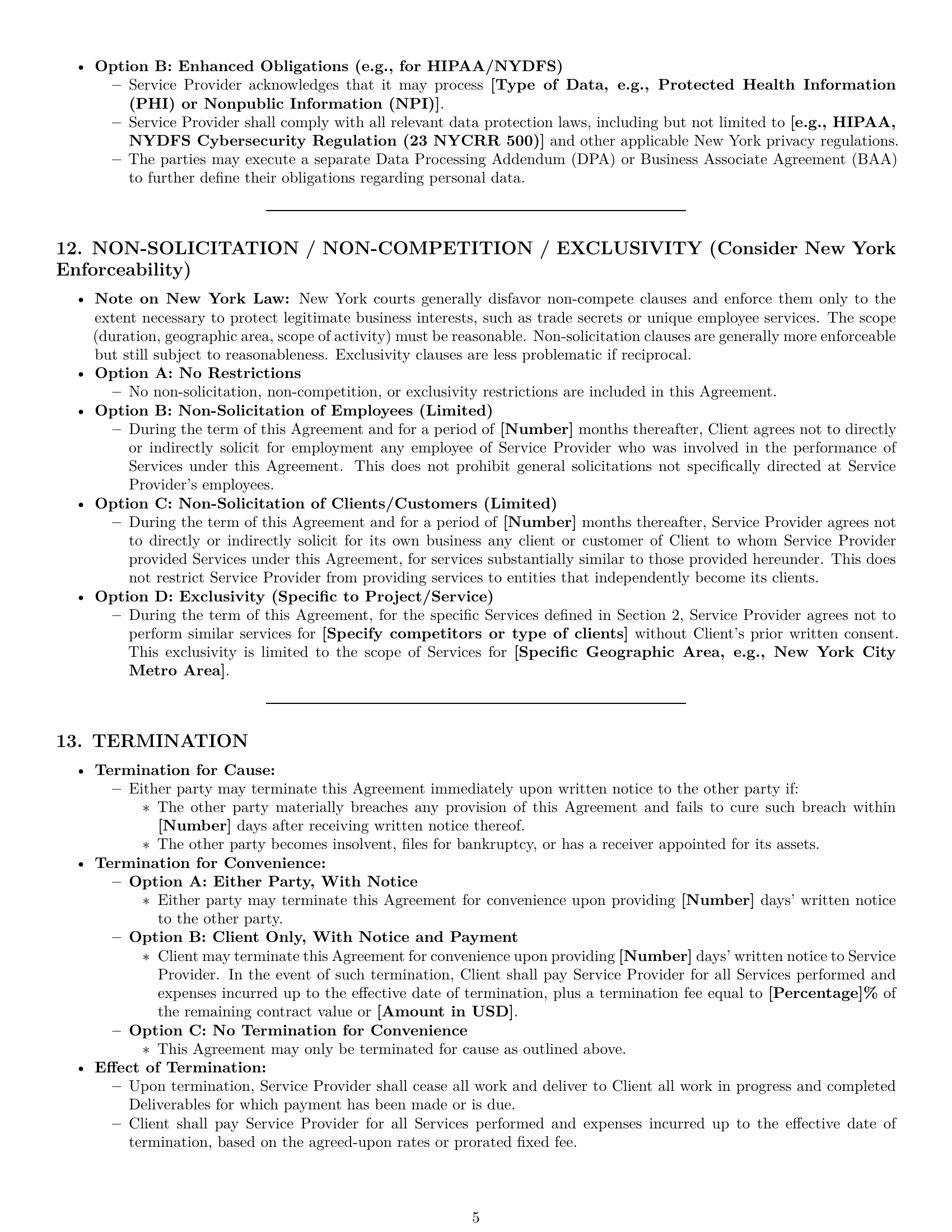 Preview page 5 of Pro New York service contract template