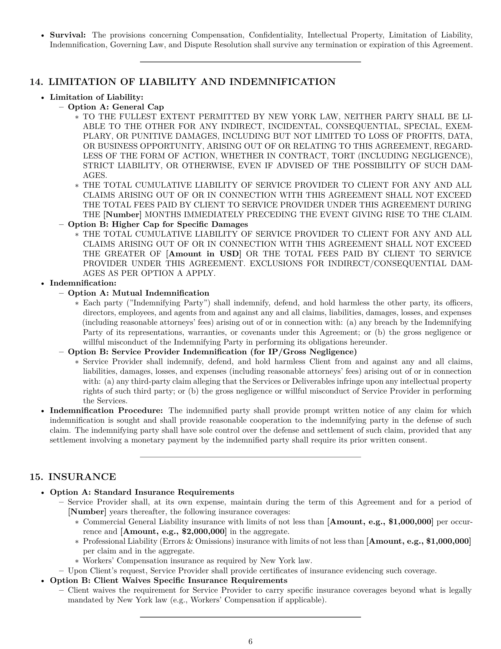Preview page 6 of Pro New York service contract template