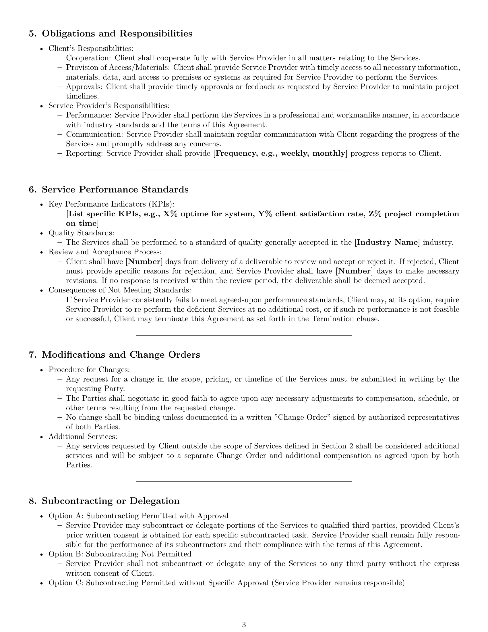 Preview page 3 of Pro North Carolina service contract template