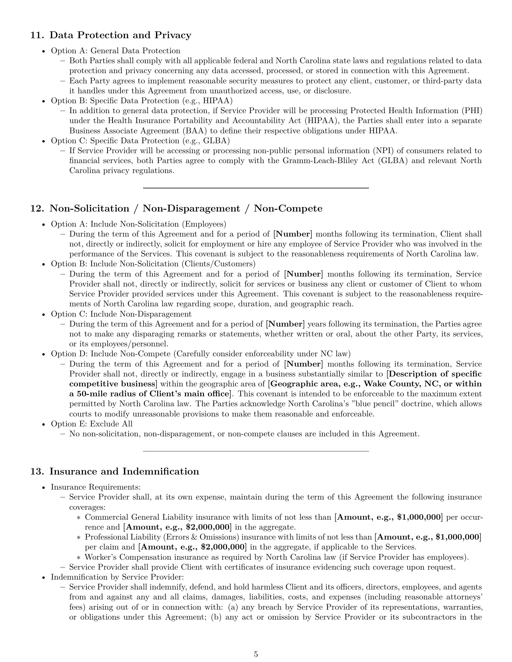 Preview page 5 of Pro North Carolina service contract template