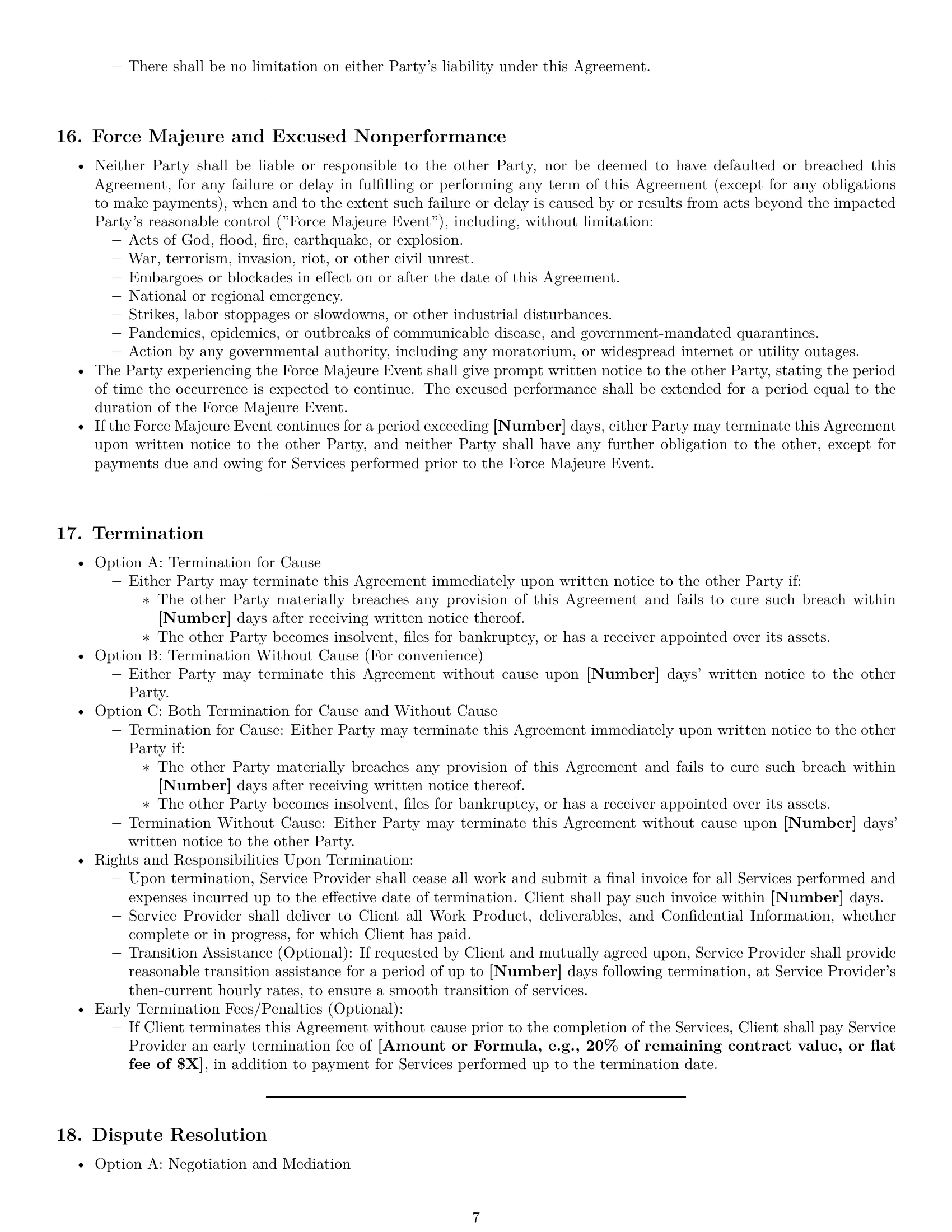 Preview page 7 of Pro North Carolina service contract template