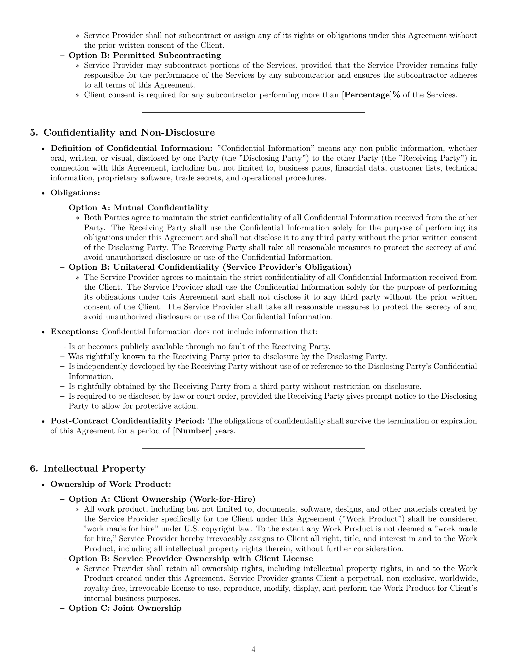 Preview page 4 of Pro North Dakota service contract template