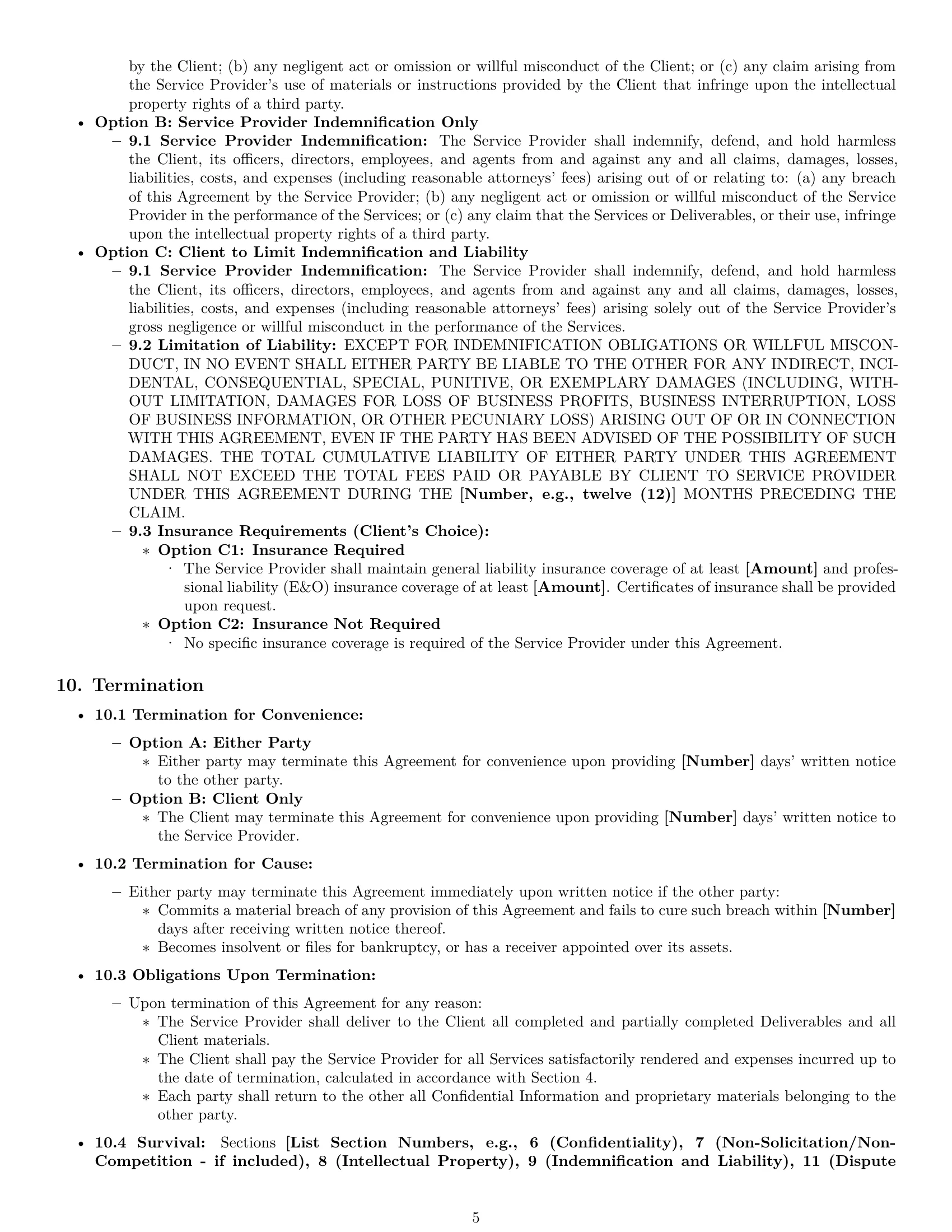 Preview page 5 of Pro Oregon service contract template