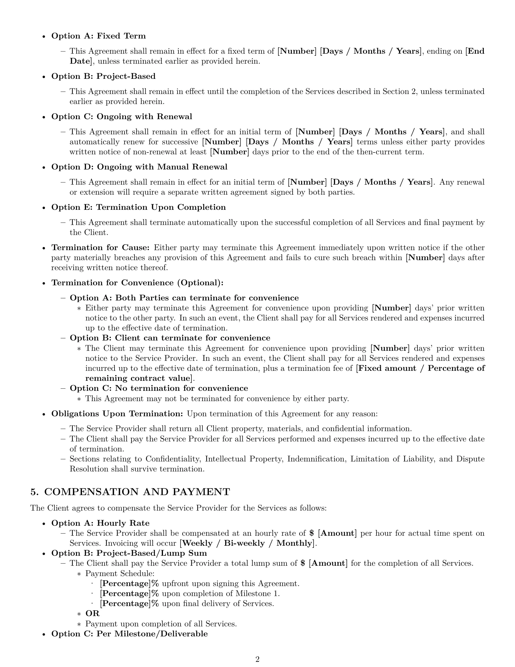 Preview page 2 of Pro Pennsylvania service contract template