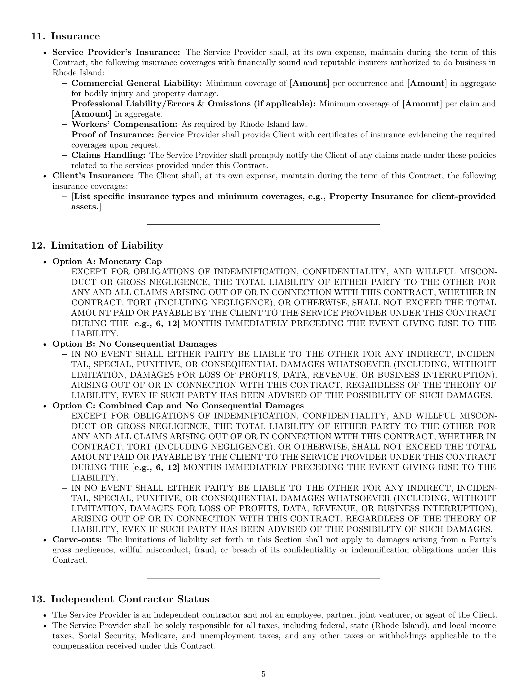 Preview page 5 of Pro Rhode Island service contract template
