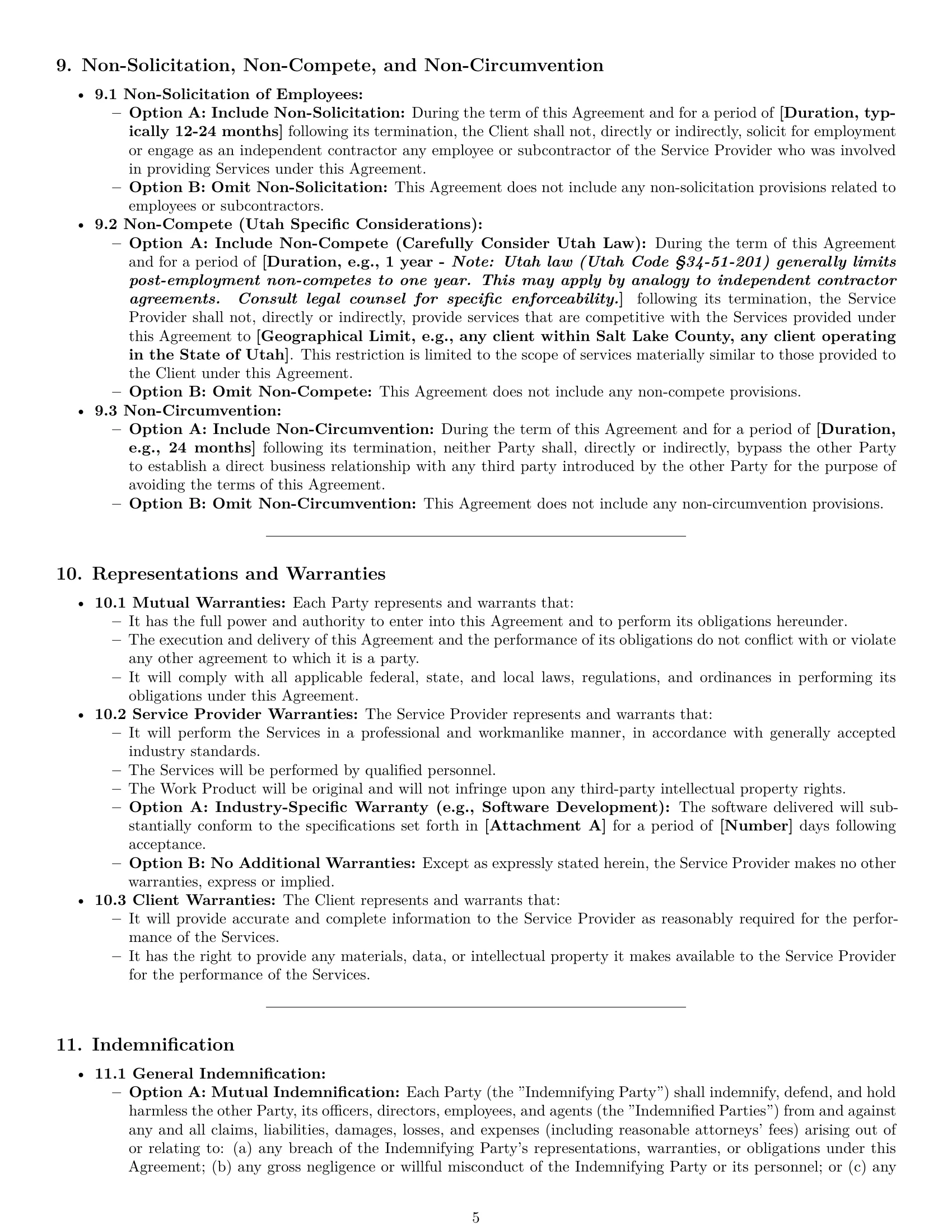 Preview page 5 of Pro Utah service contract template