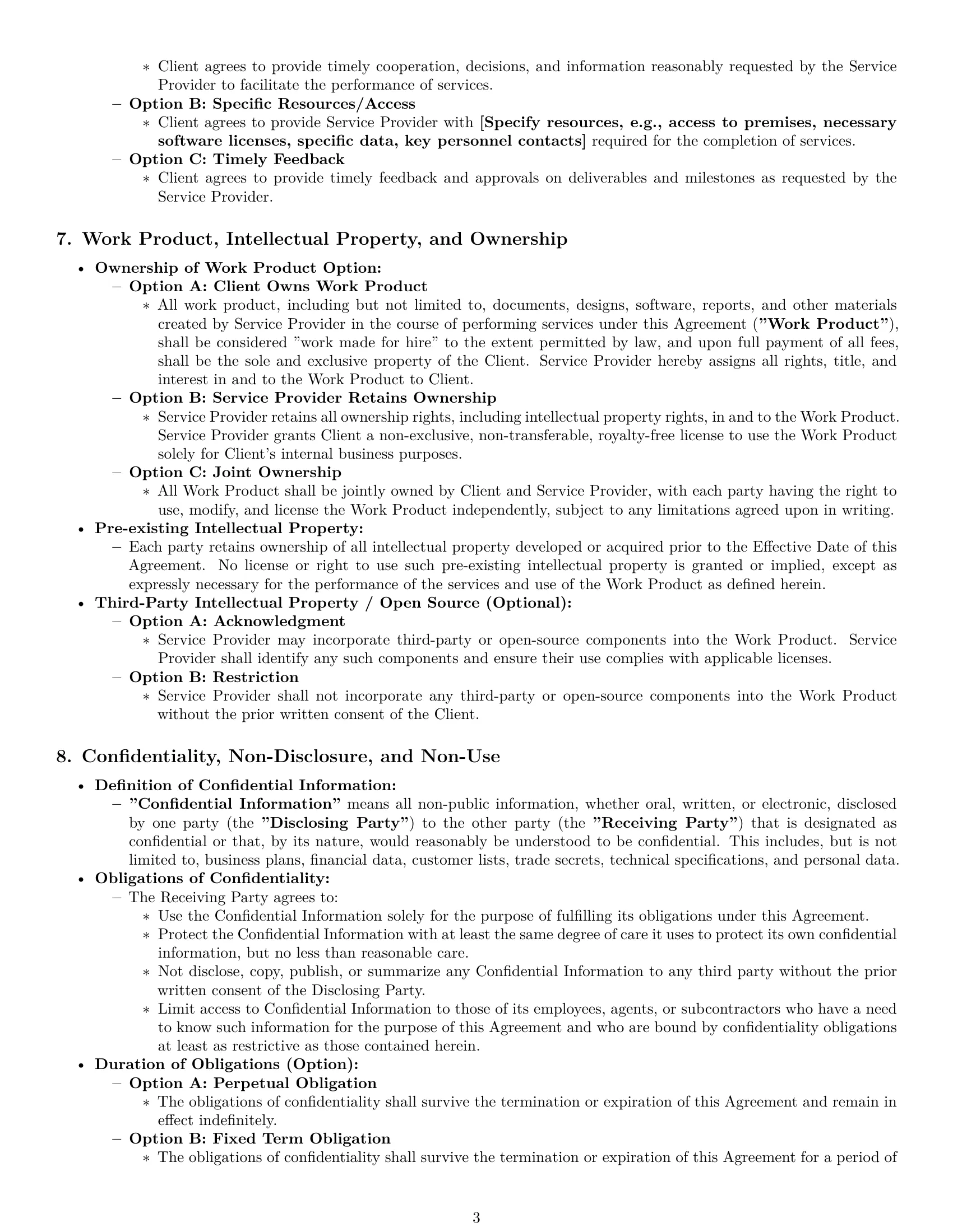 Preview page 3 of Pro Vermont service contract template