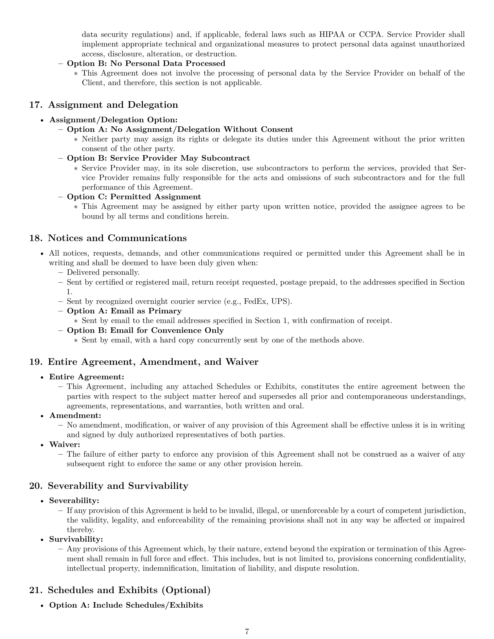 Preview page 7 of Pro Vermont service contract template