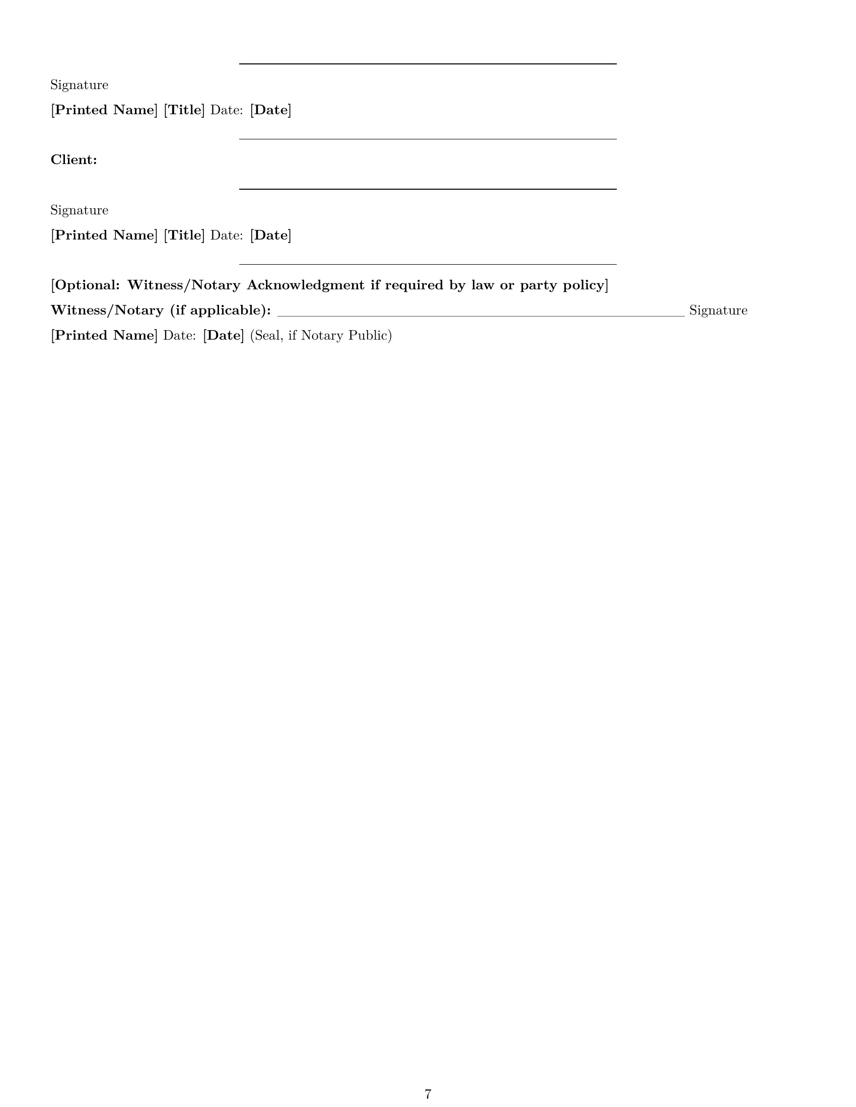 Preview page 7 of Pro Virginia service contract template