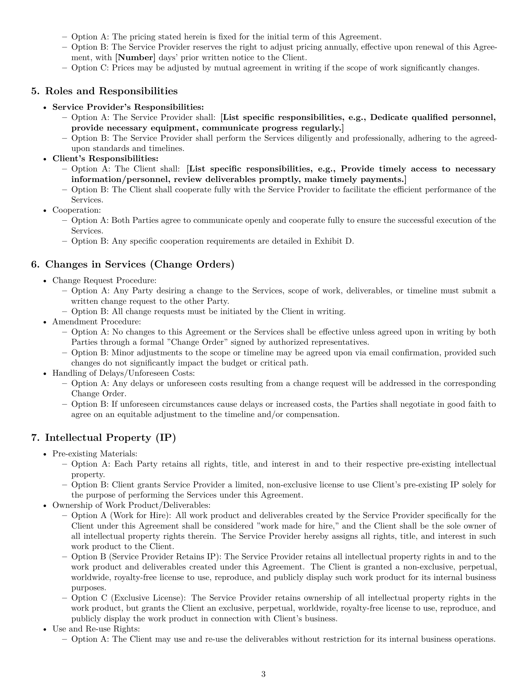 Preview page 3 of Pro Wyoming service contract template