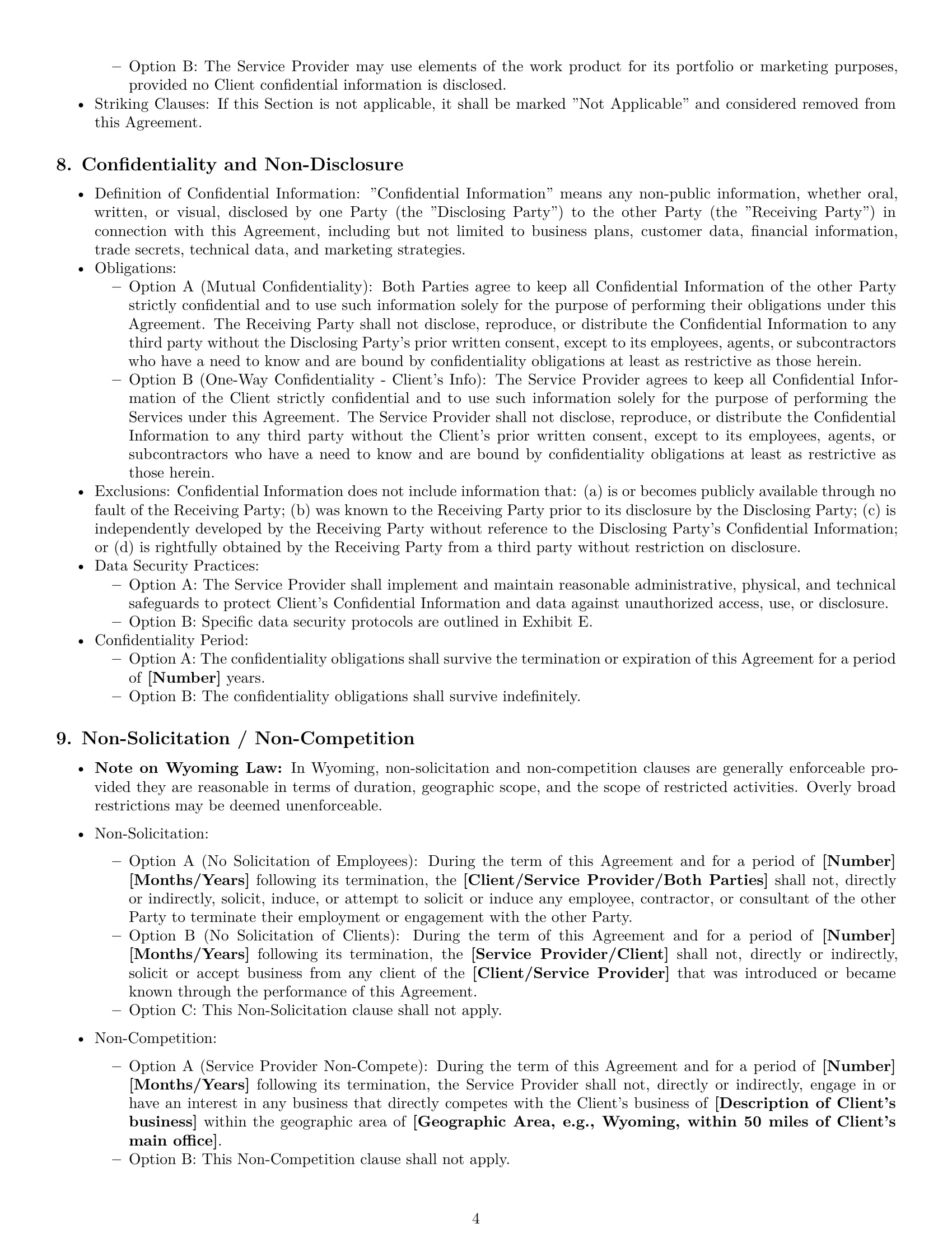 Preview page 4 of Pro Wyoming service contract template