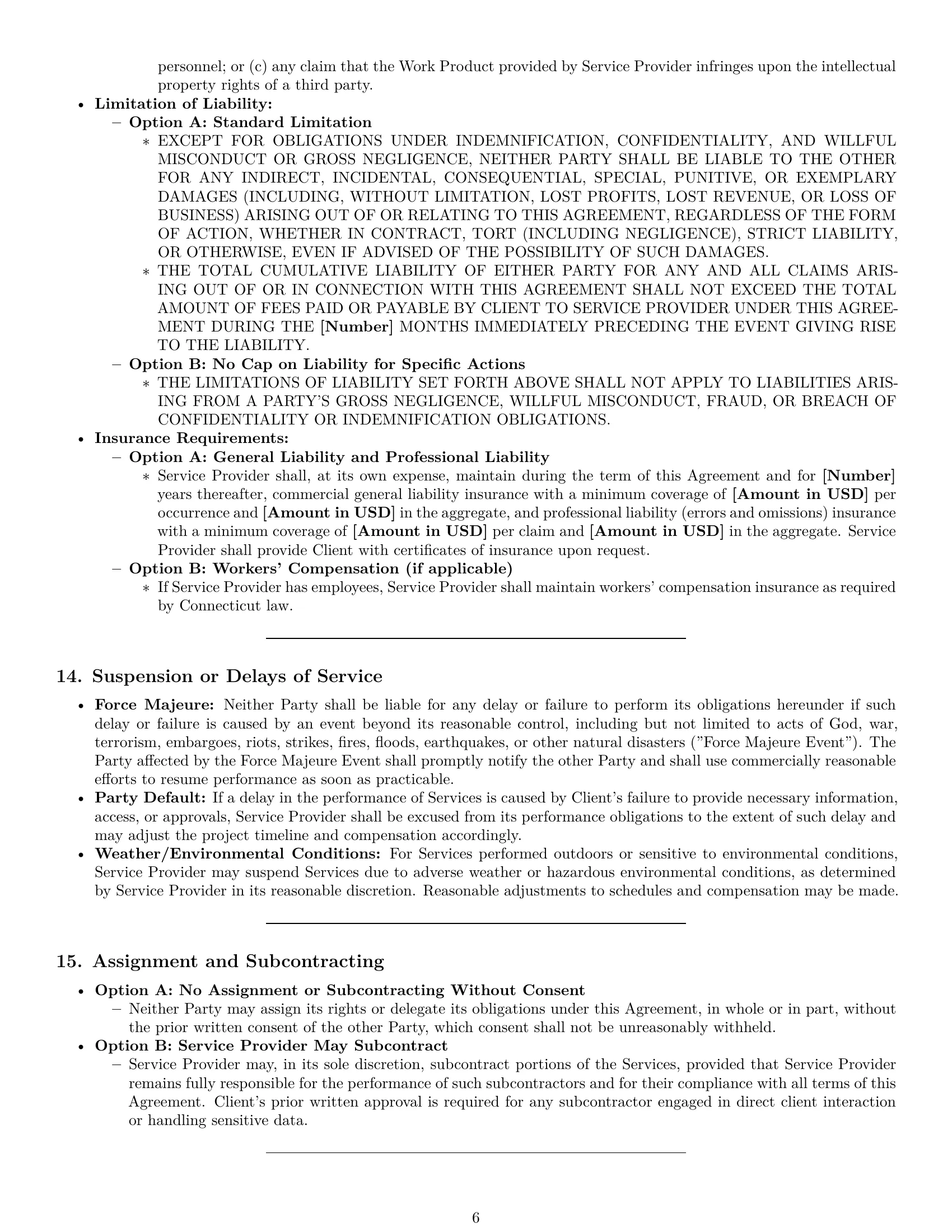 Preview page 6 of Pro Connecticut service contract template