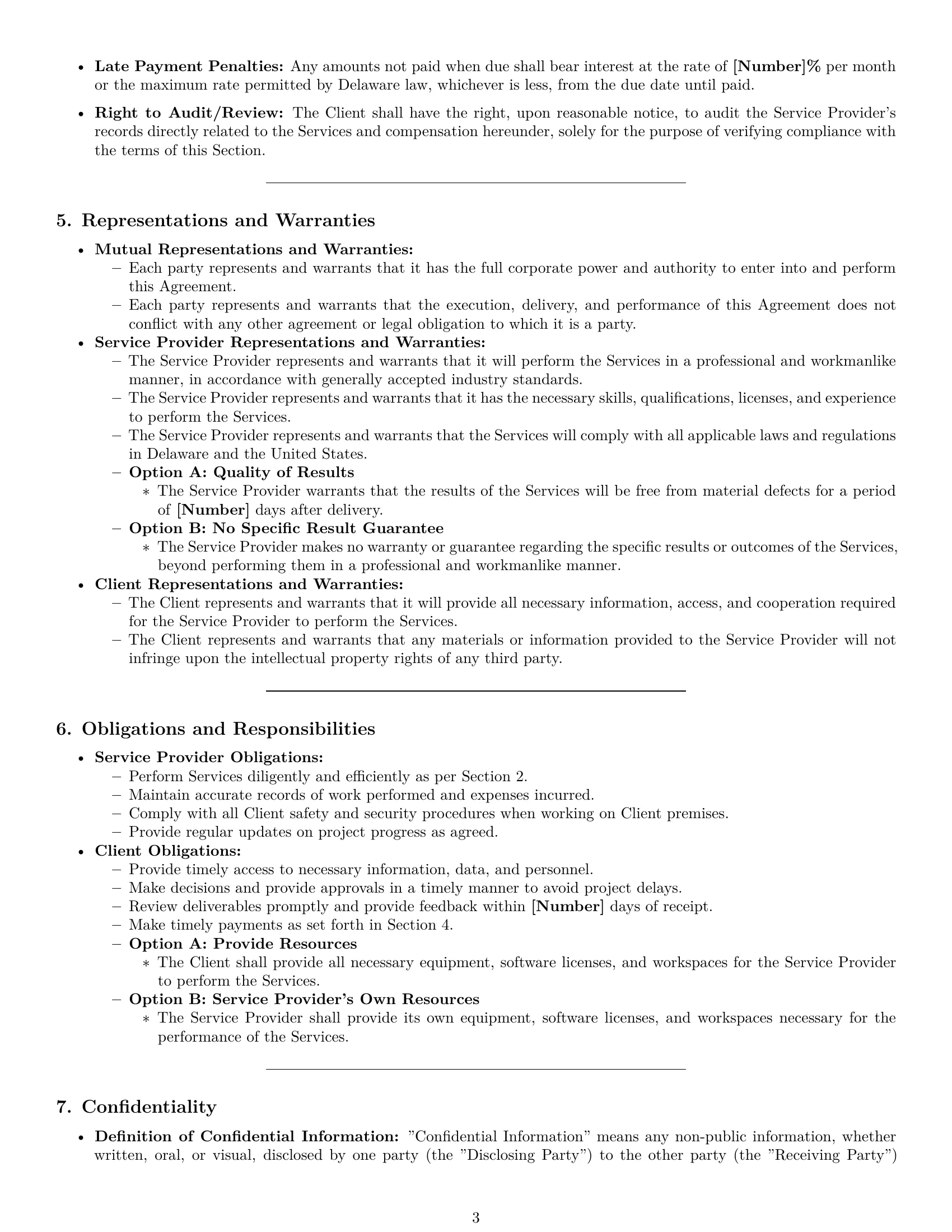 Preview page 3 of Pro Delaware service contract template
