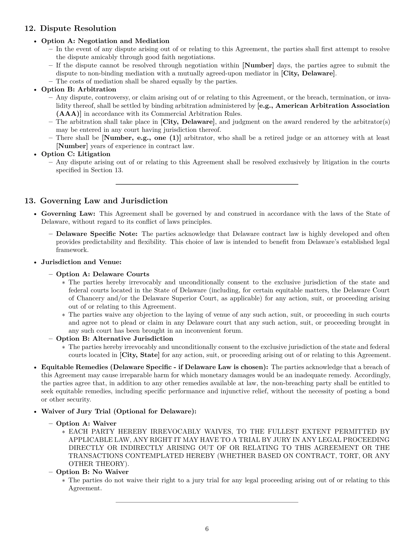 Preview page 6 of Pro Delaware service contract template
