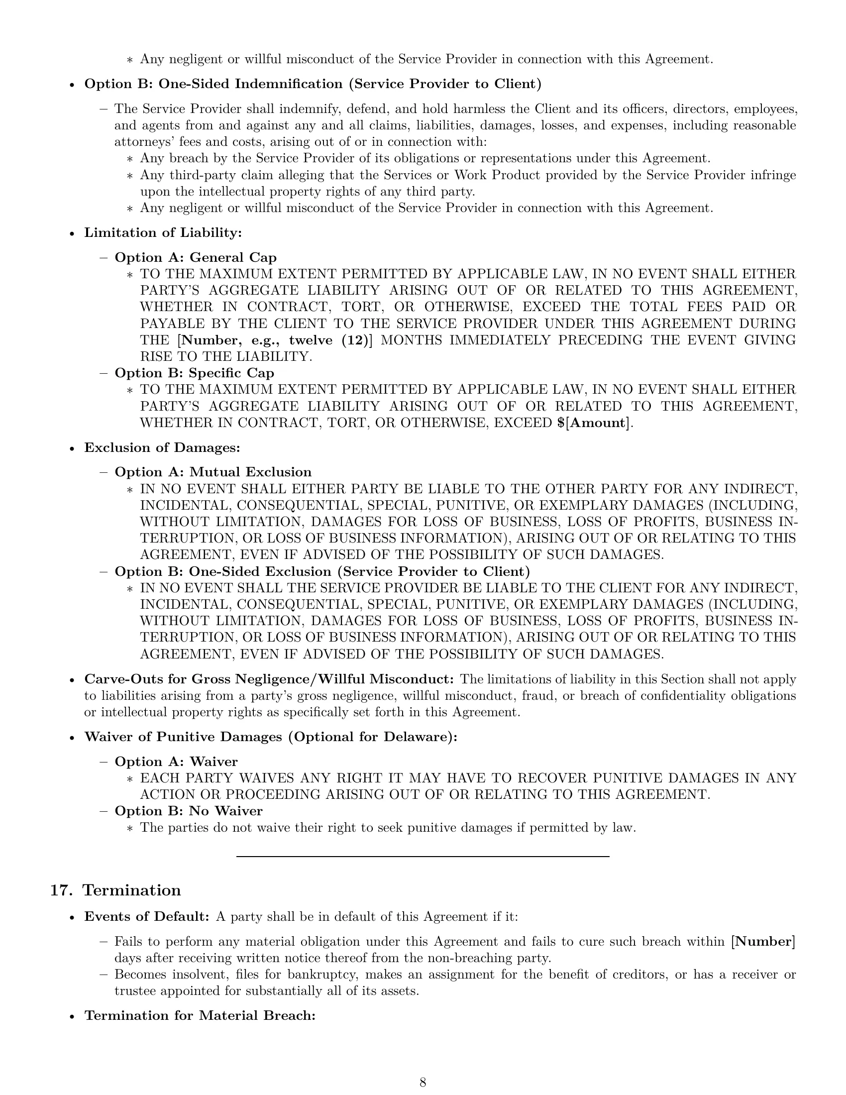 Preview page 8 of Pro Delaware service contract template