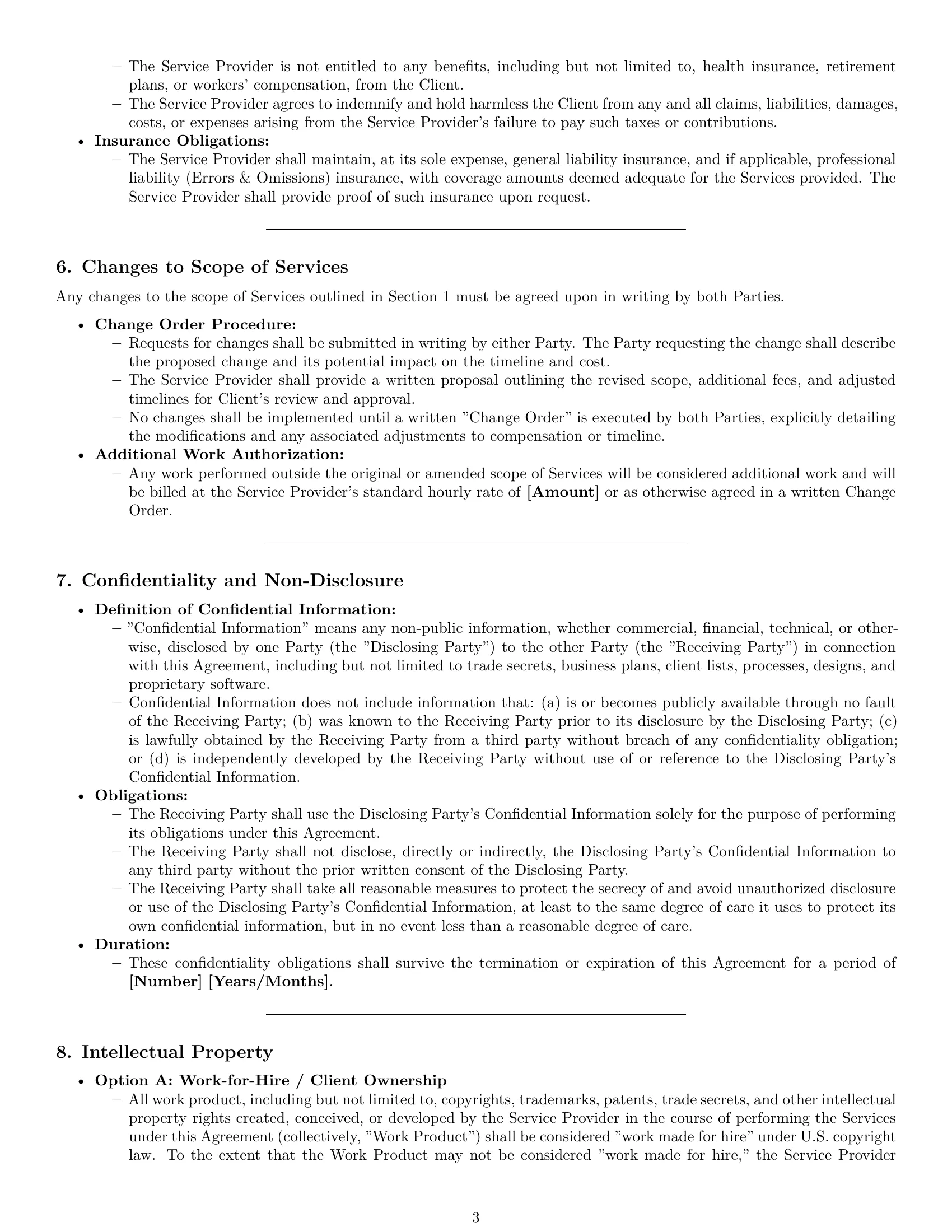 Preview page 3 of Pro Florida service contract template