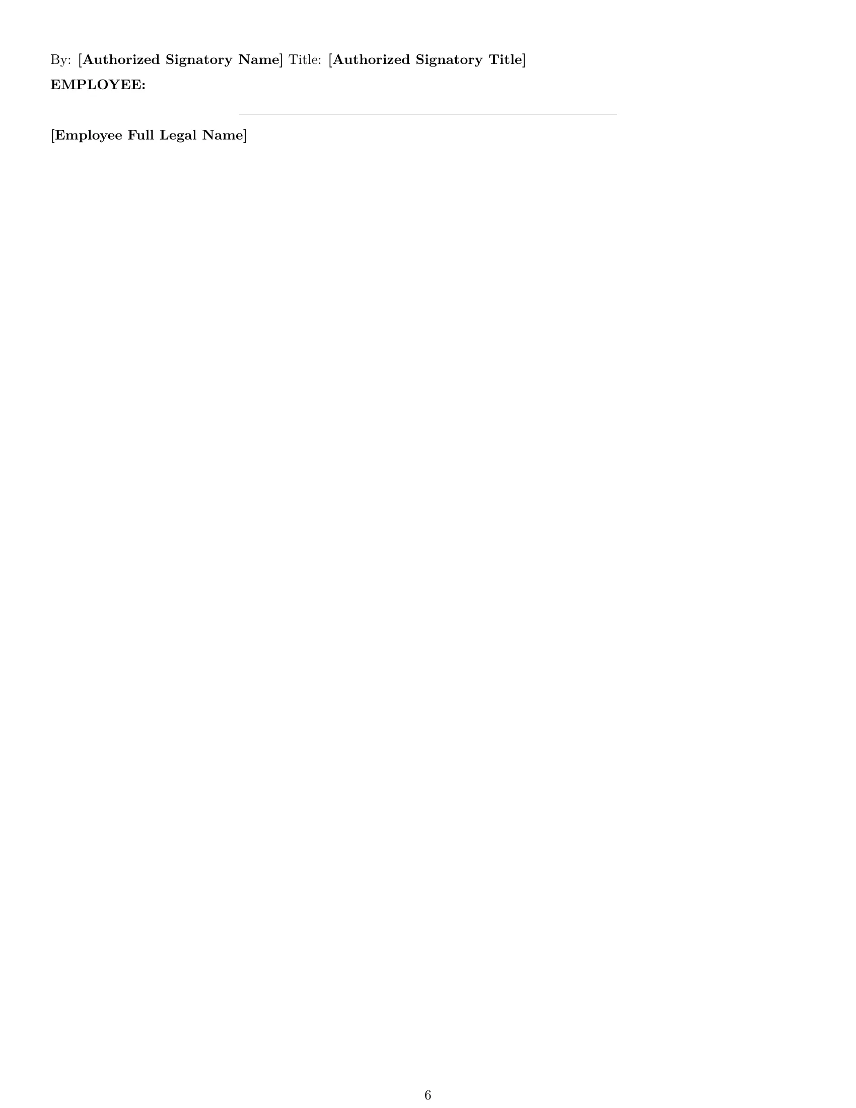 Preview page 6 of Pro Georgia receptionist employment contract template