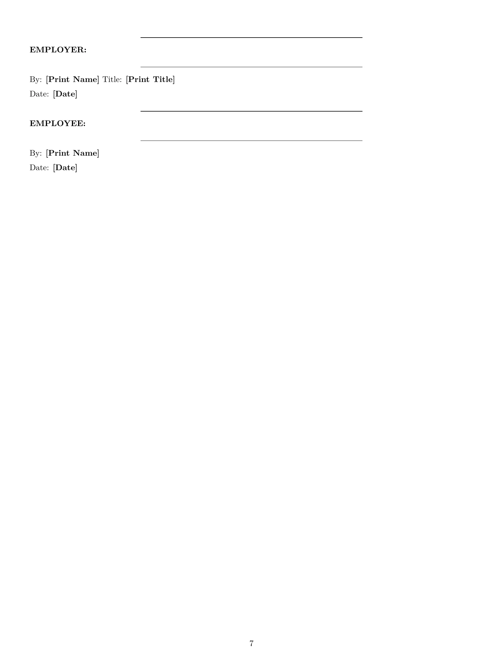 Preview page 7 of Pro Illinois receptionist employment contract template