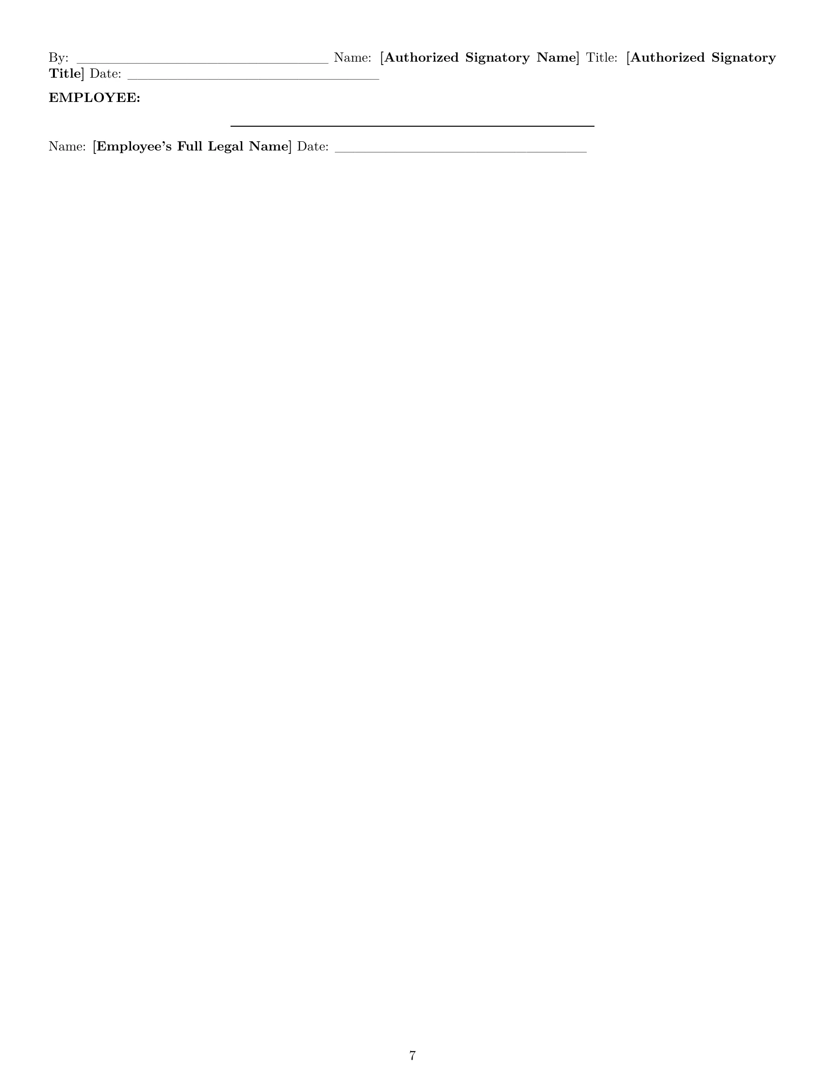 Preview page 7 of Pro Nebraska receptionist employment contract template
