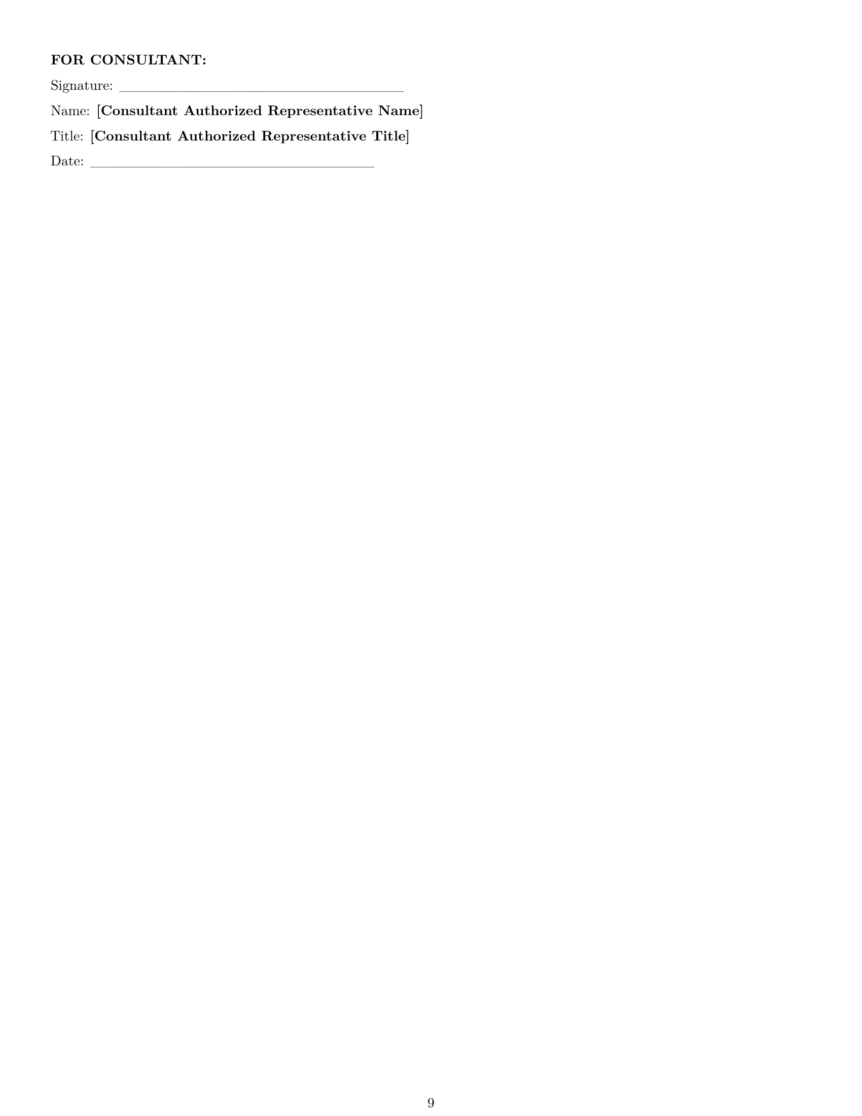 Preview page 9 of Pro Illinois consulting service contract template