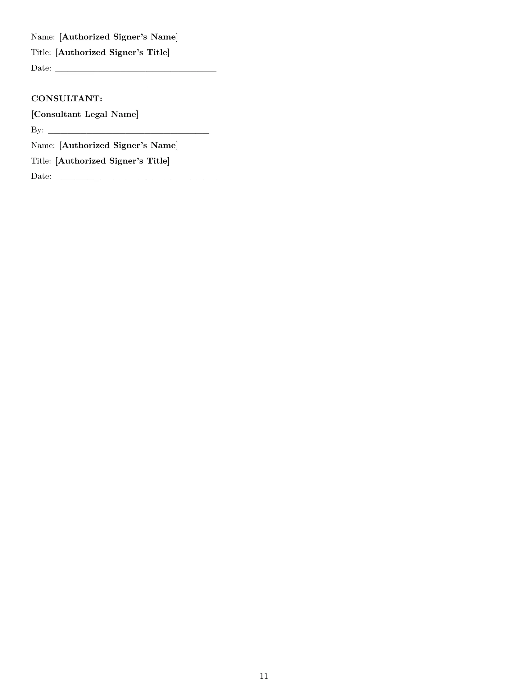 Preview page 11 of Pro Kansas consulting service contract template