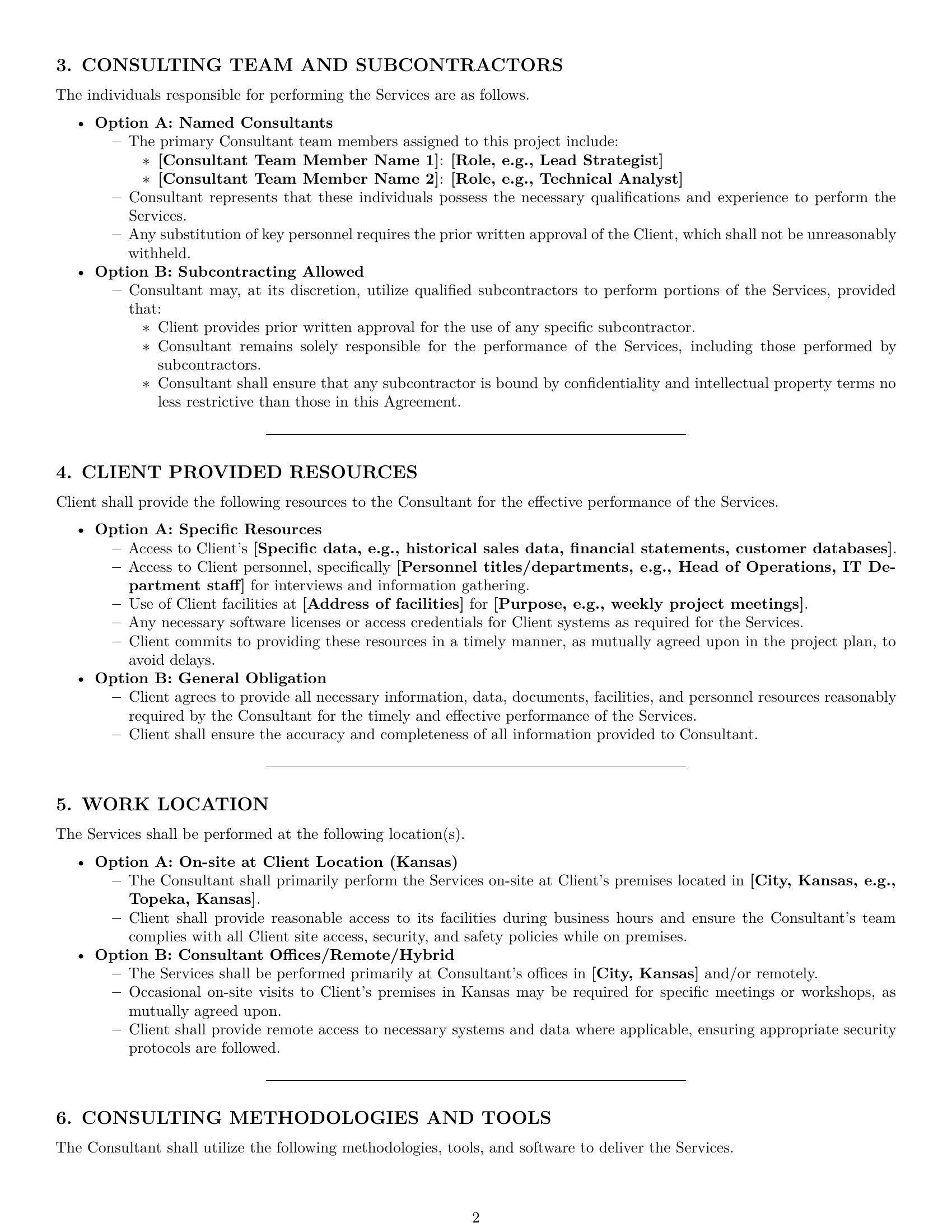 Preview page 2 of Pro Kansas consulting service contract template