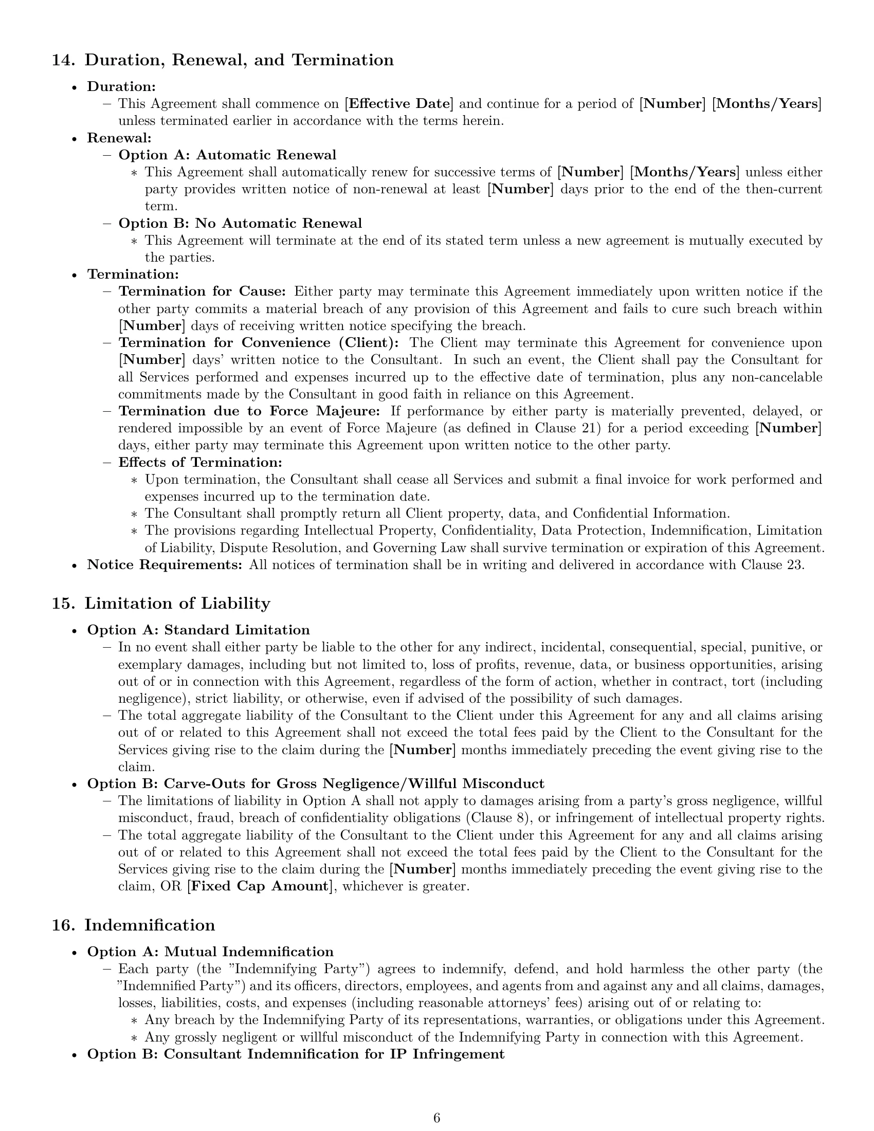Preview page 6 of Pro Louisiana consulting service contract template