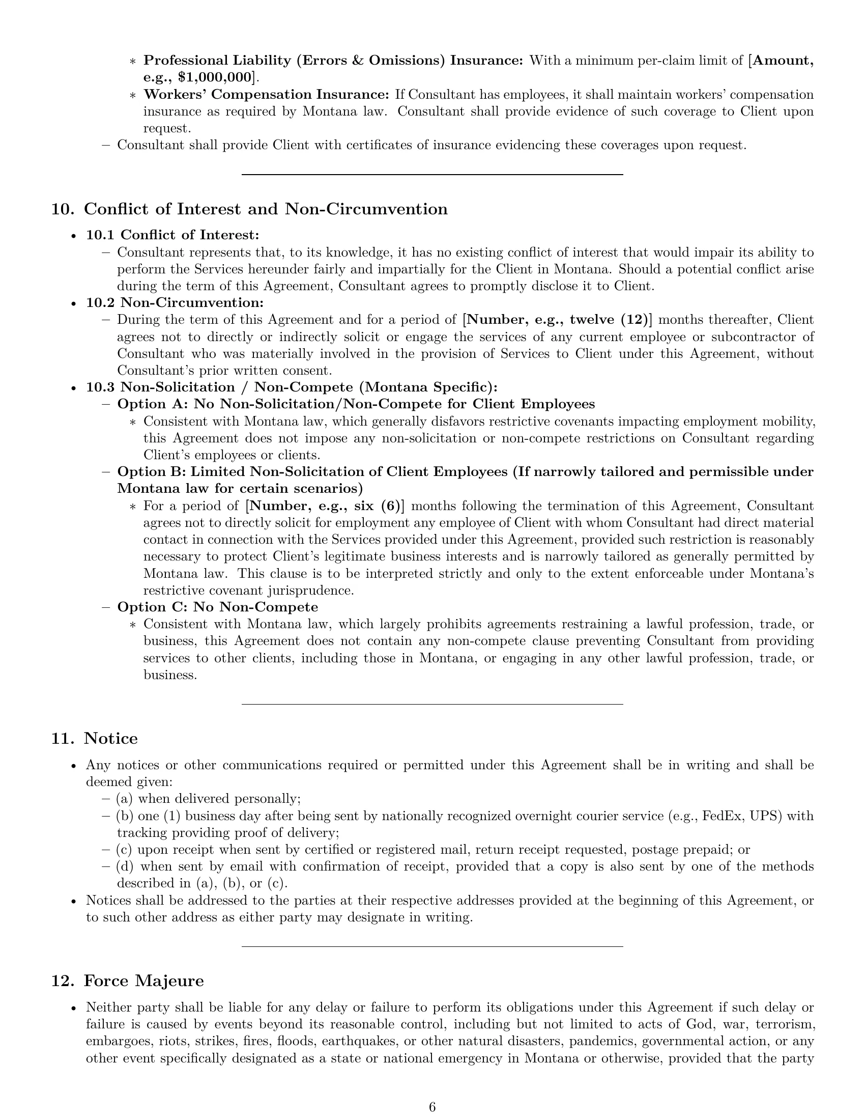 Preview page 6 of Pro Montana consulting service contract template